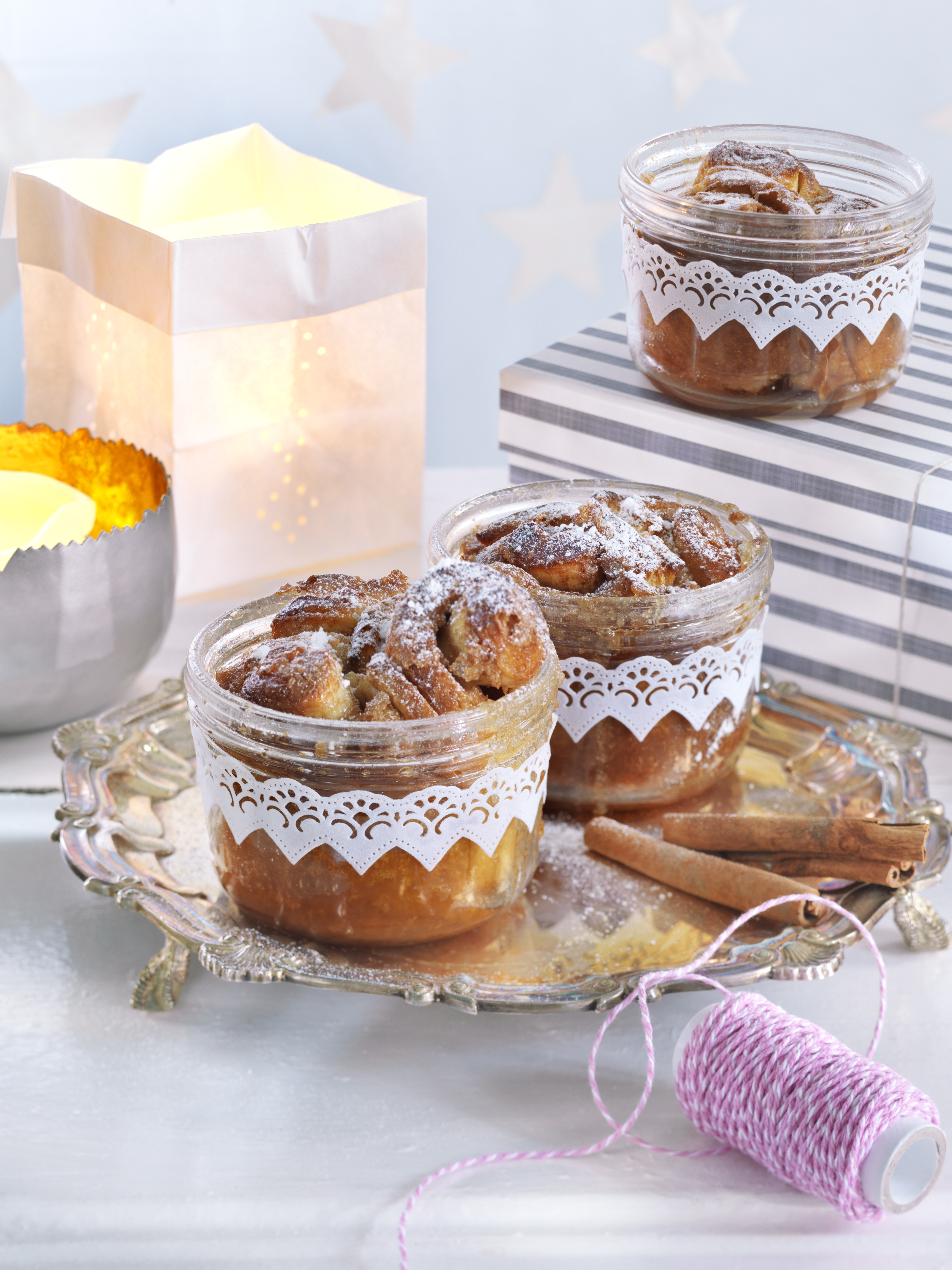 Zimtschnecken im Glas