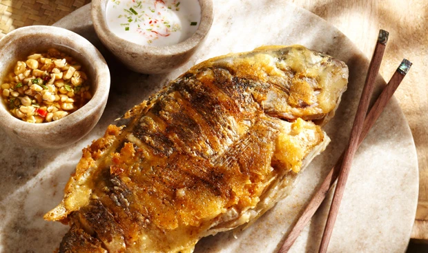 Frittierte Goldbrasse mit five Spices