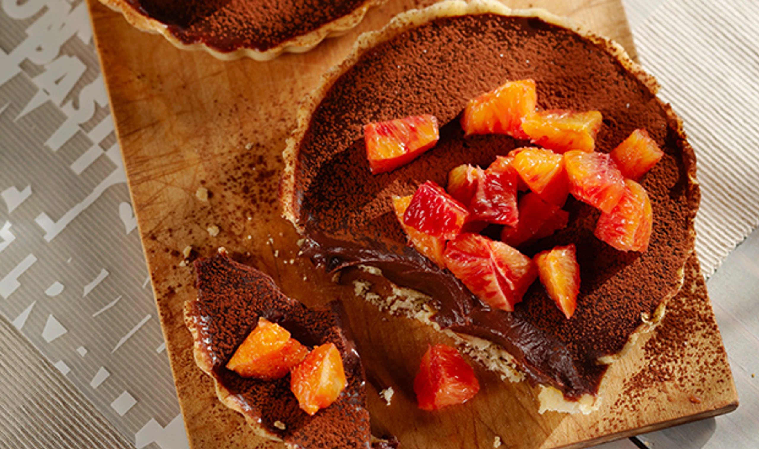 Schokotörtchen mit Orangen