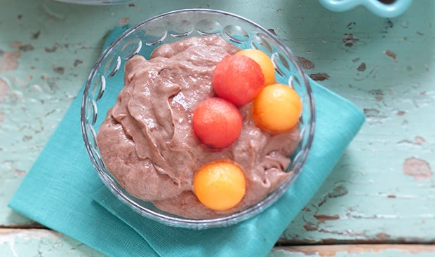 Bananen-Schoko-Creme mit Melone