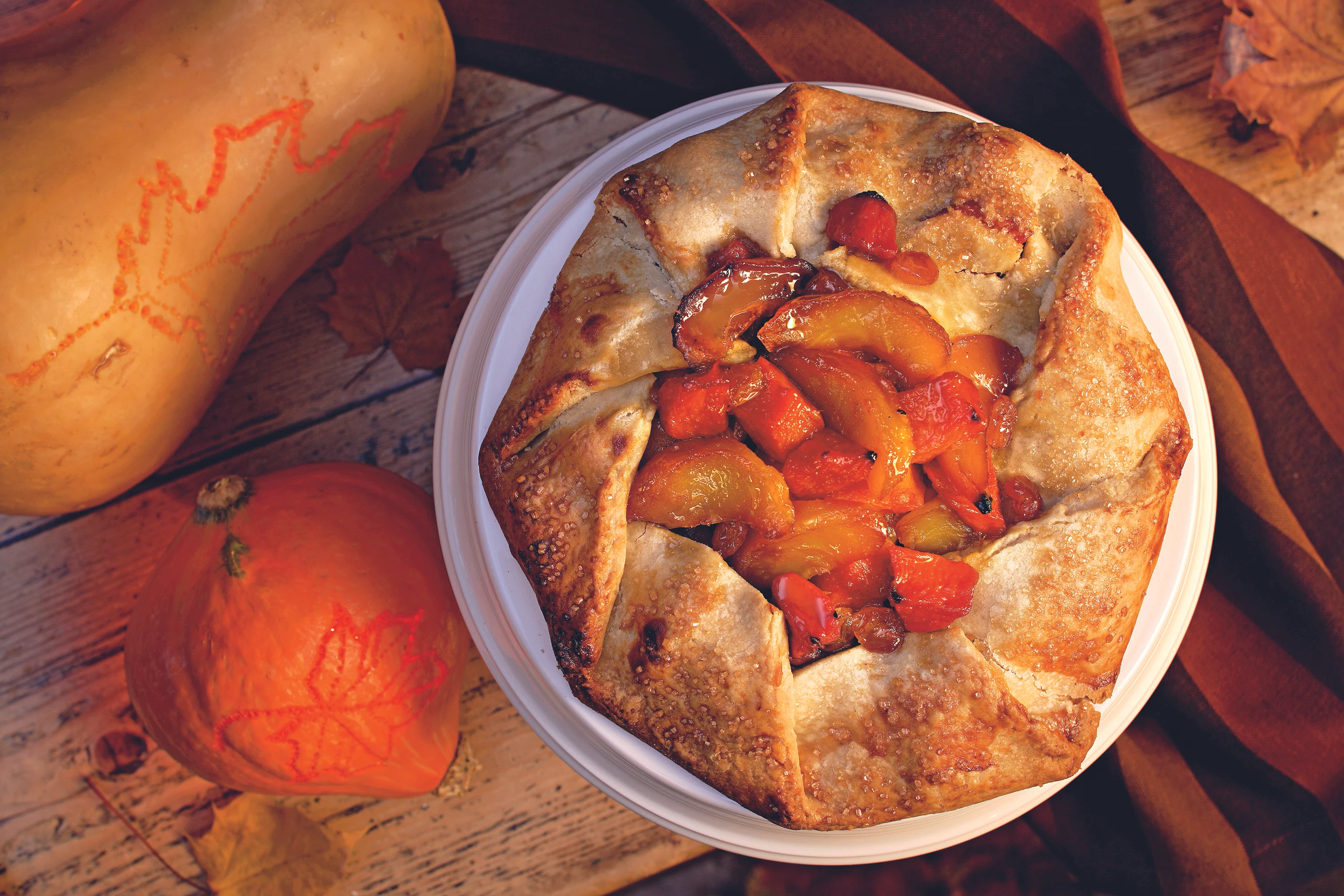 Süße Kürbis-Apfeltarte