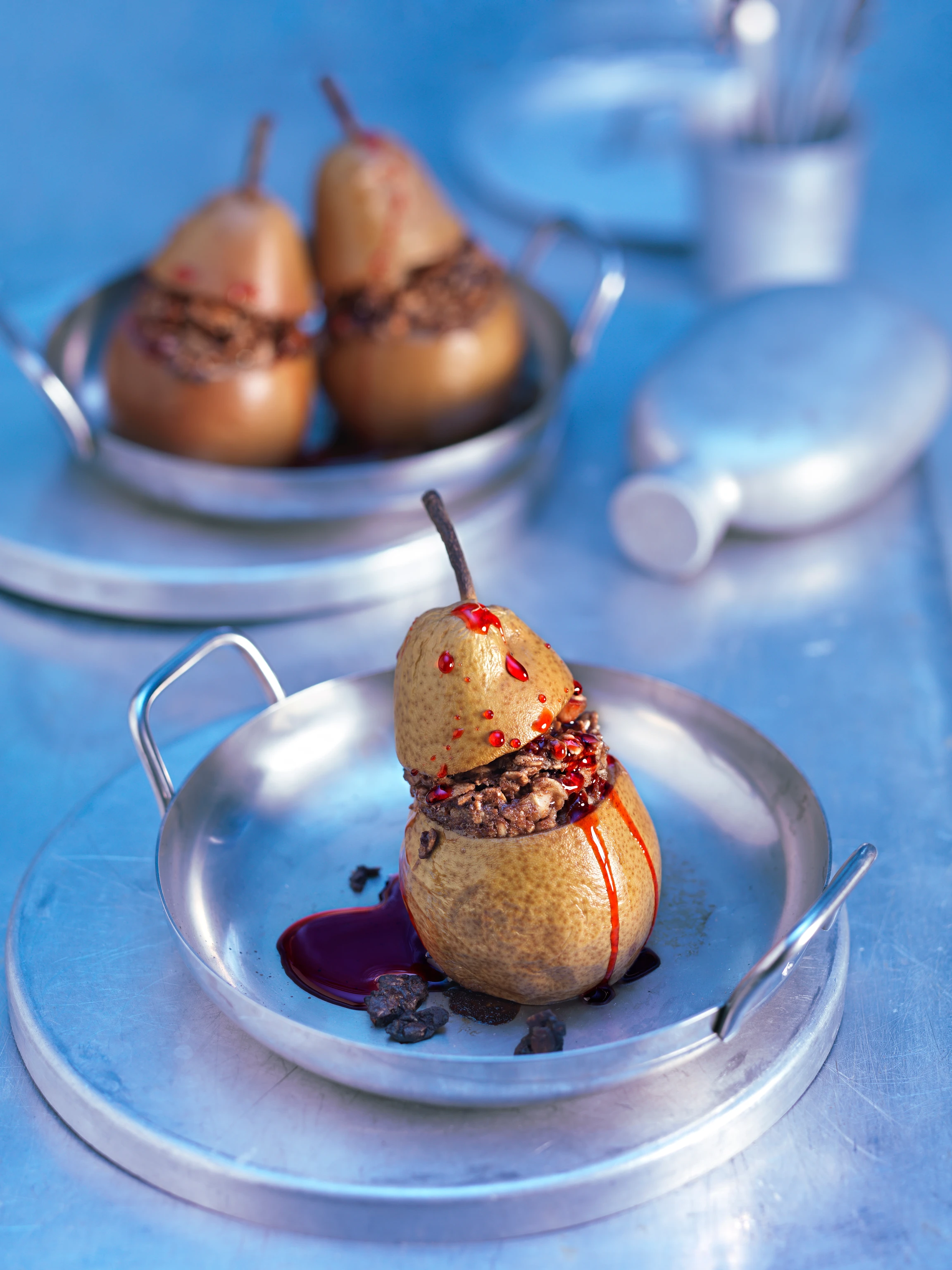 Birne mit Nougatfülle