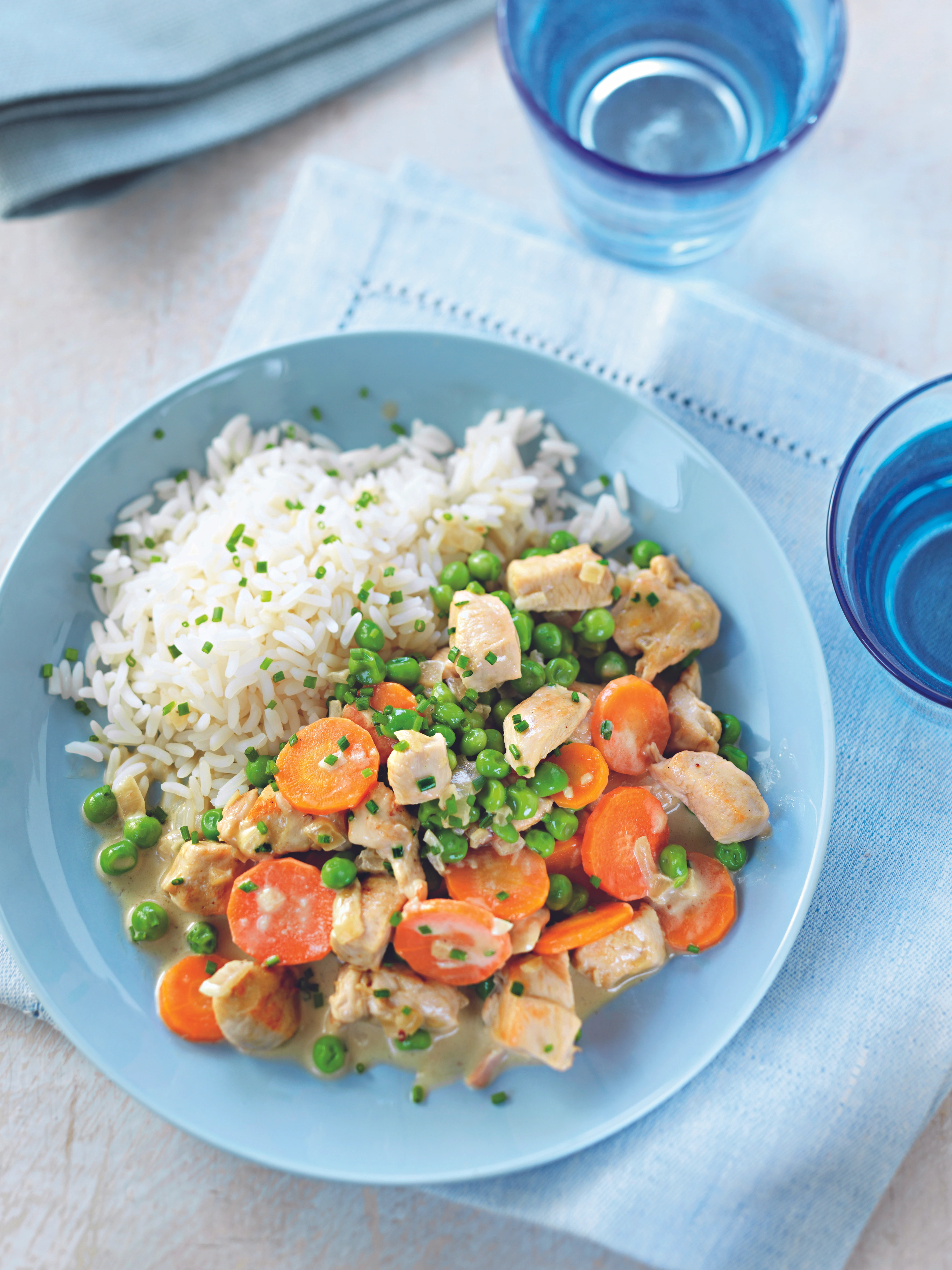 Schnelles Puten-Geschnetzeltes mit Karotten und Erbsen • Rezept Schnelles Puten-Geschnetzeltes mit Karotten und Erbsen • Rezept