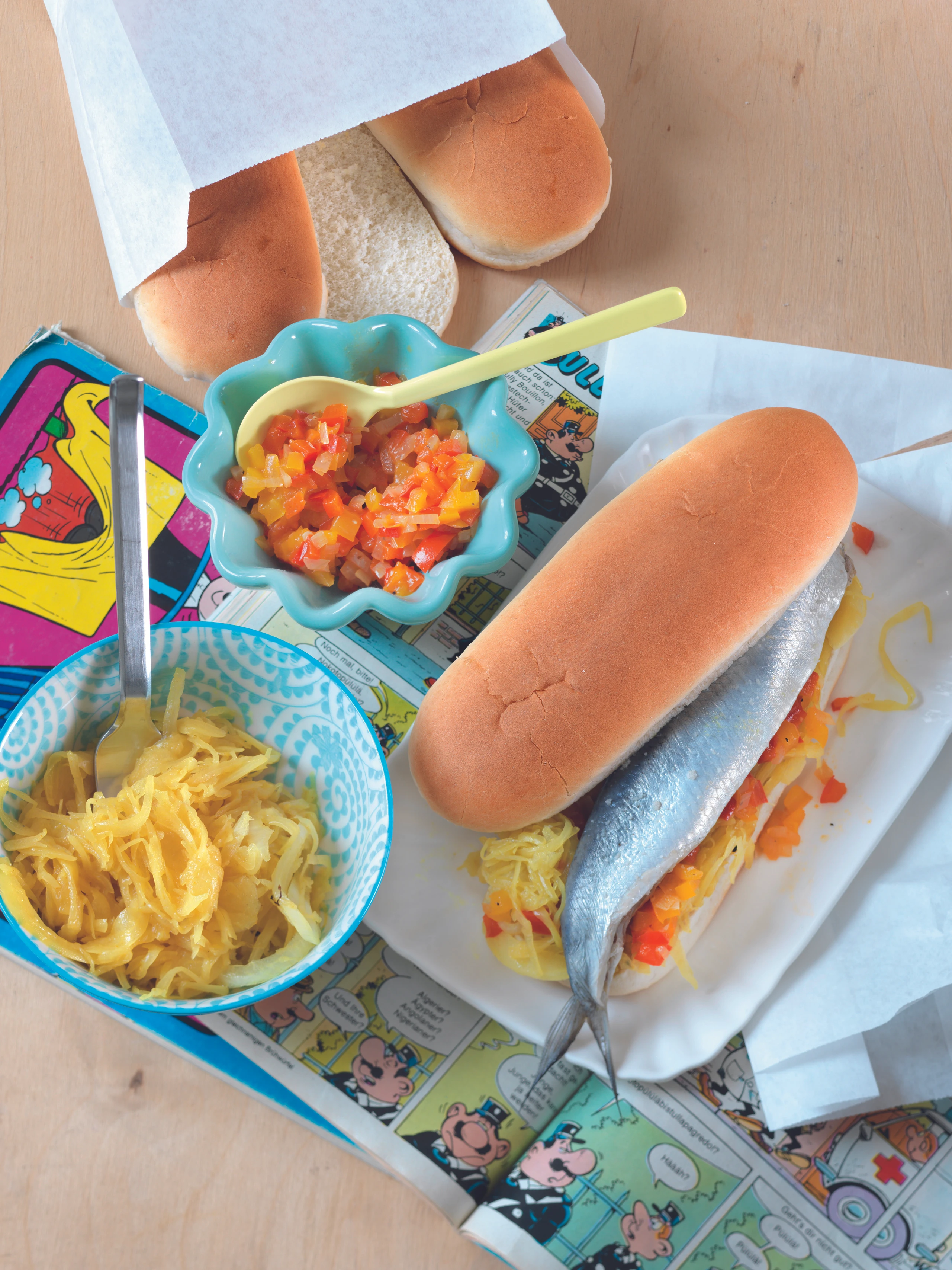Fisch-Hotdog