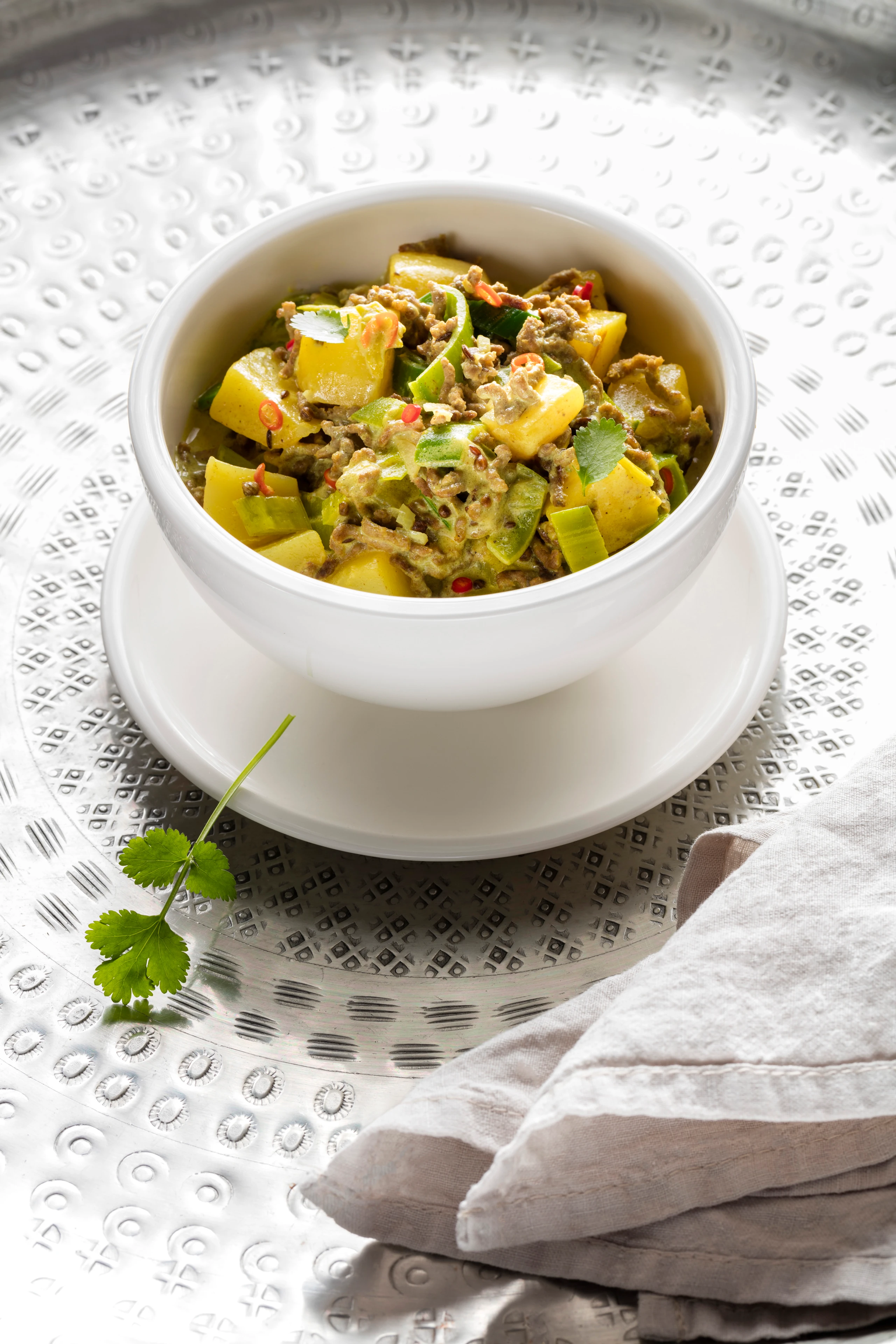 Curry-Eintopf mit Faschiertem