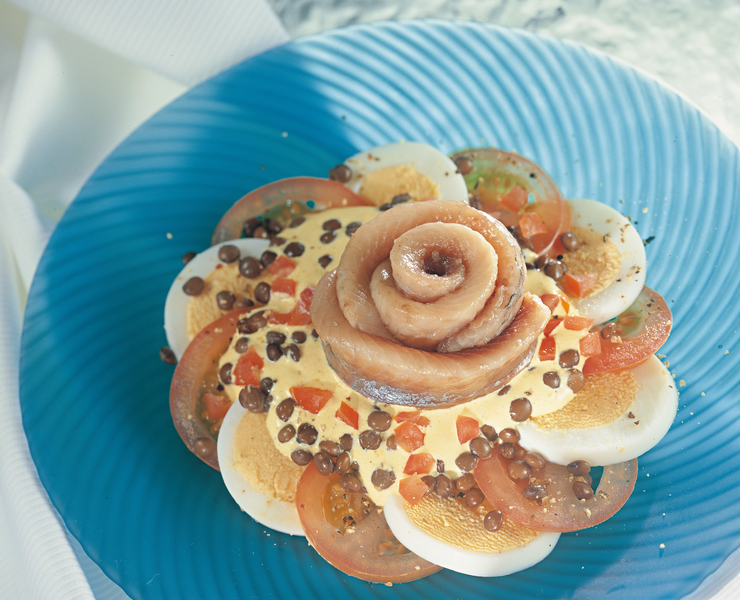 Matjesfilets mit Curry-Joghurt