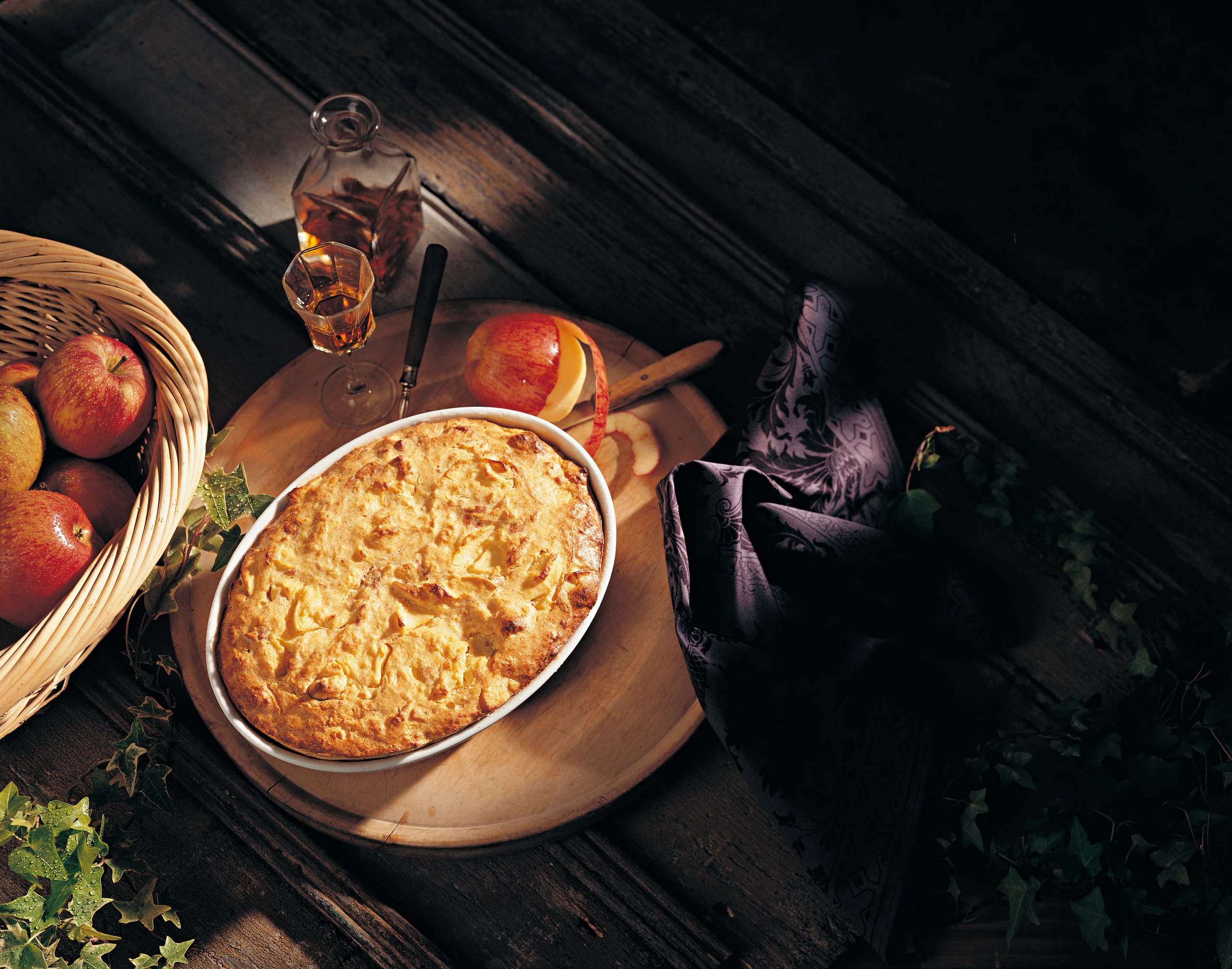 Scheiterhaufen mit Weißwein-Äpfeln