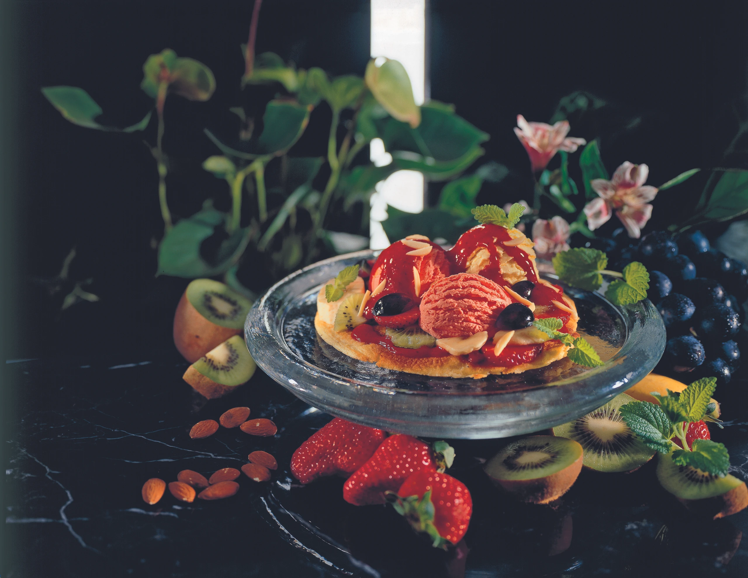 Fruchtige Eis-Pizza