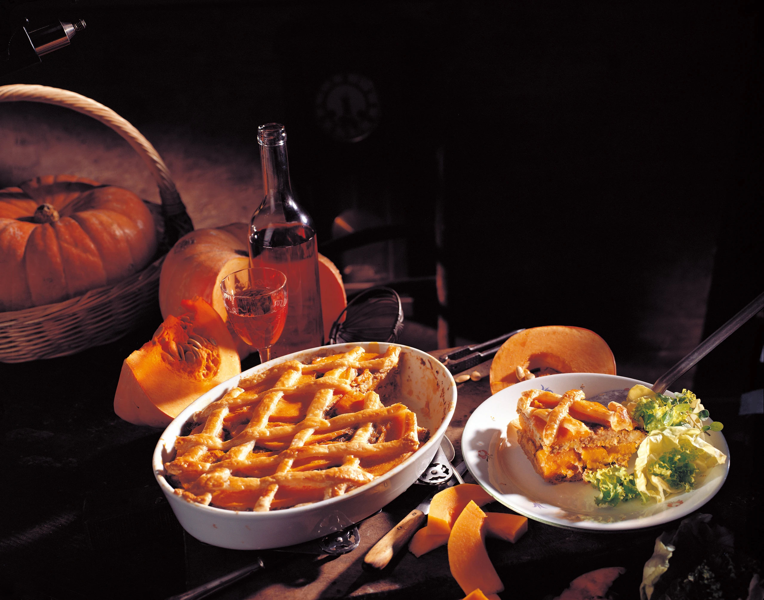 Kürbis-Auflauf mit Faschiertem