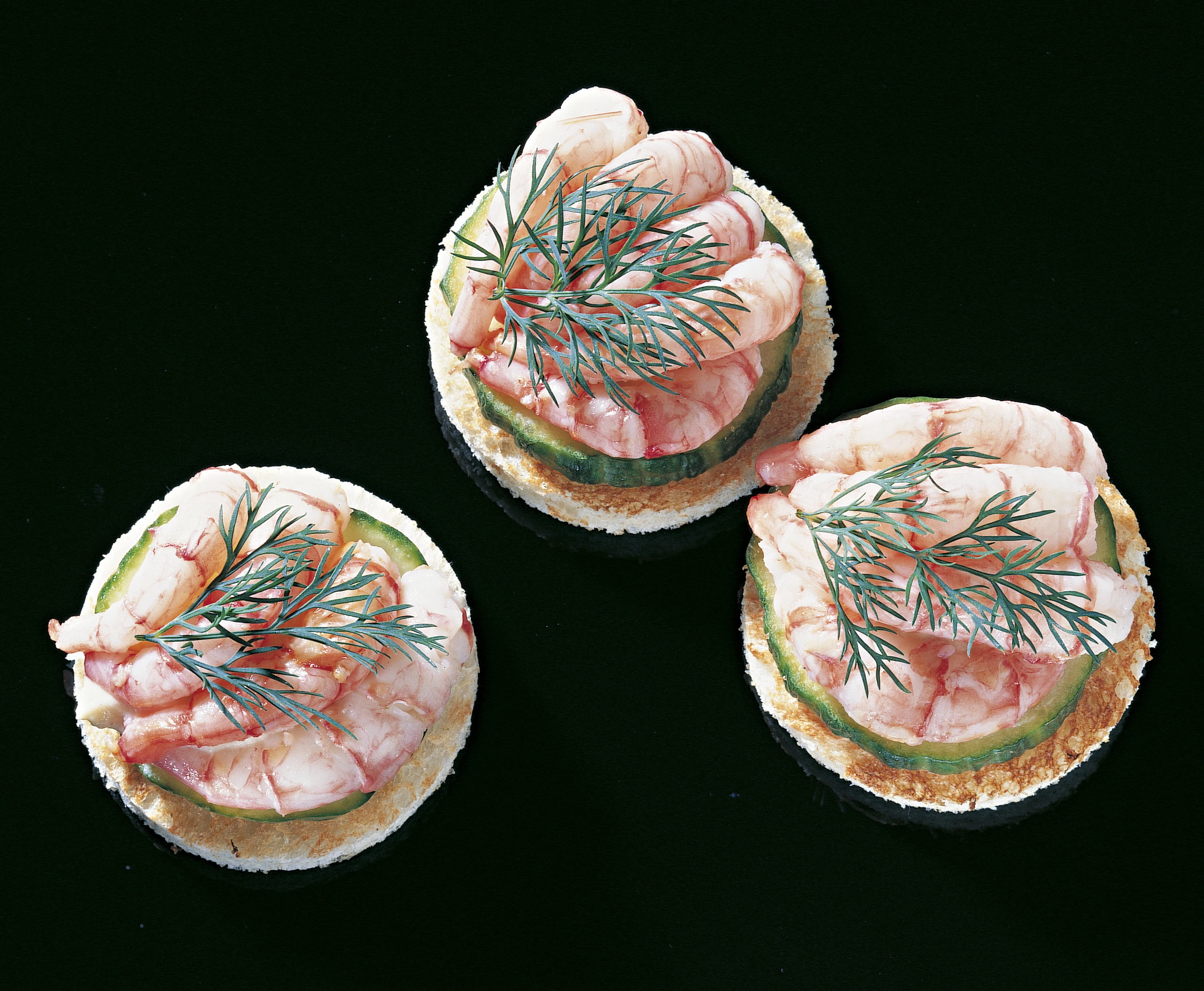 Shrimps-Gurken-Brötchen