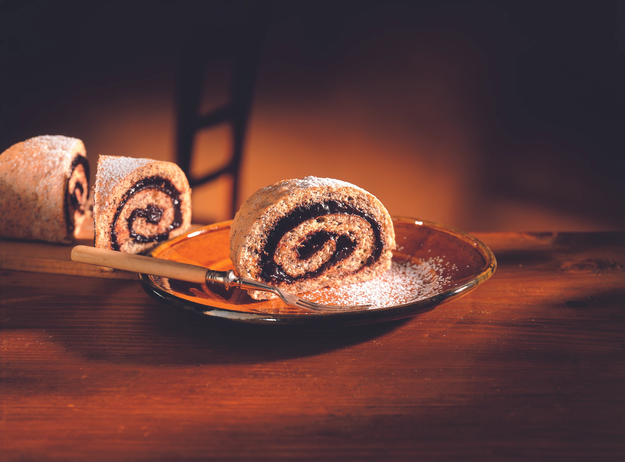 Mohnroulade mit Powidl