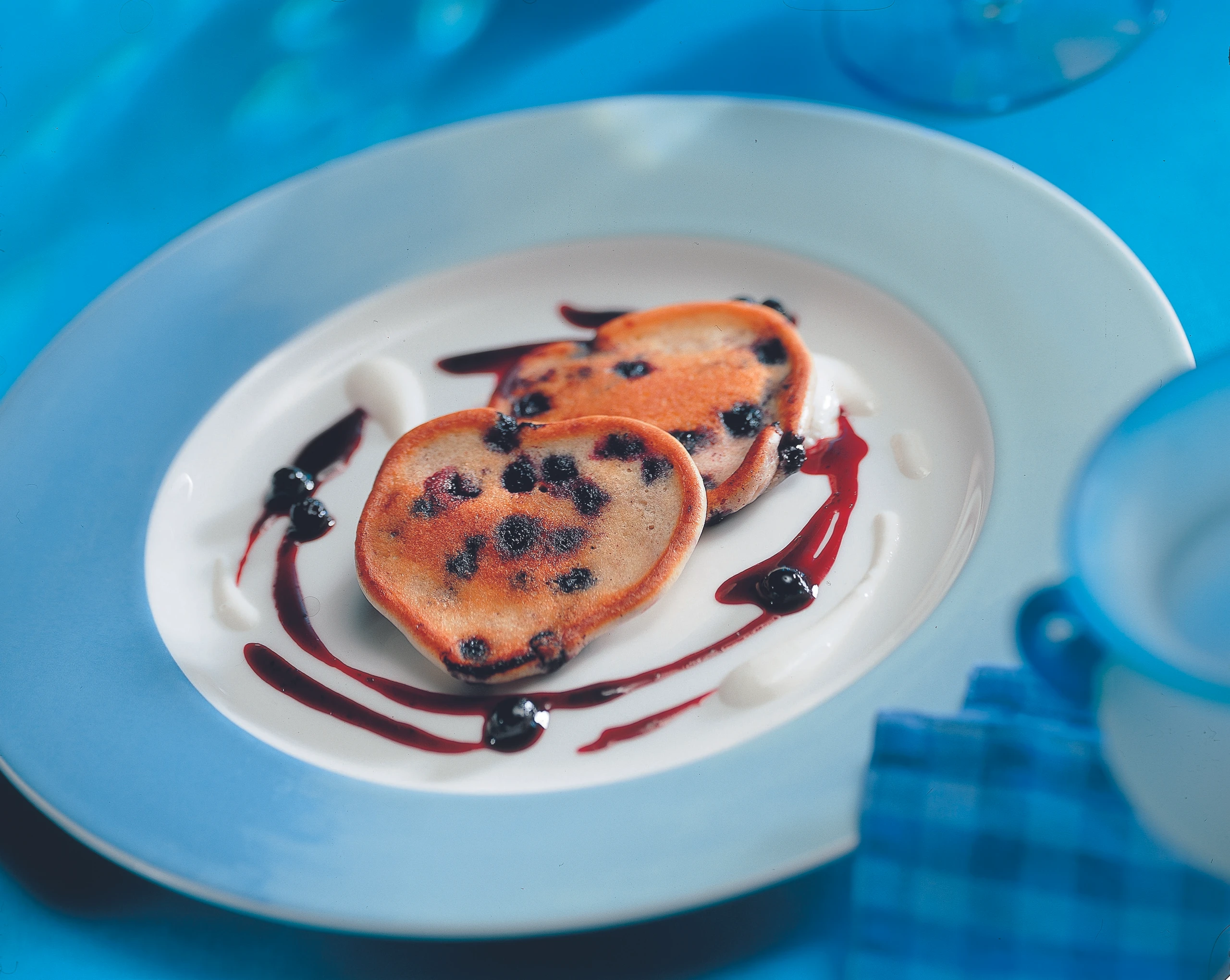 Heidelbeer-Dalken mit Rahmschaum