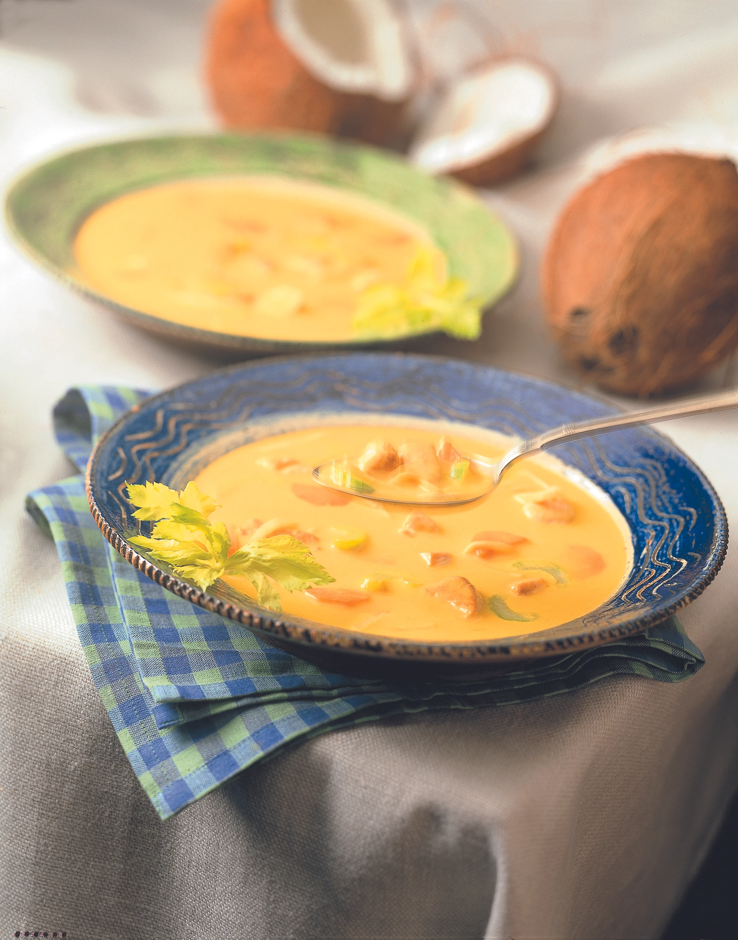 Hühner-Currysuppe