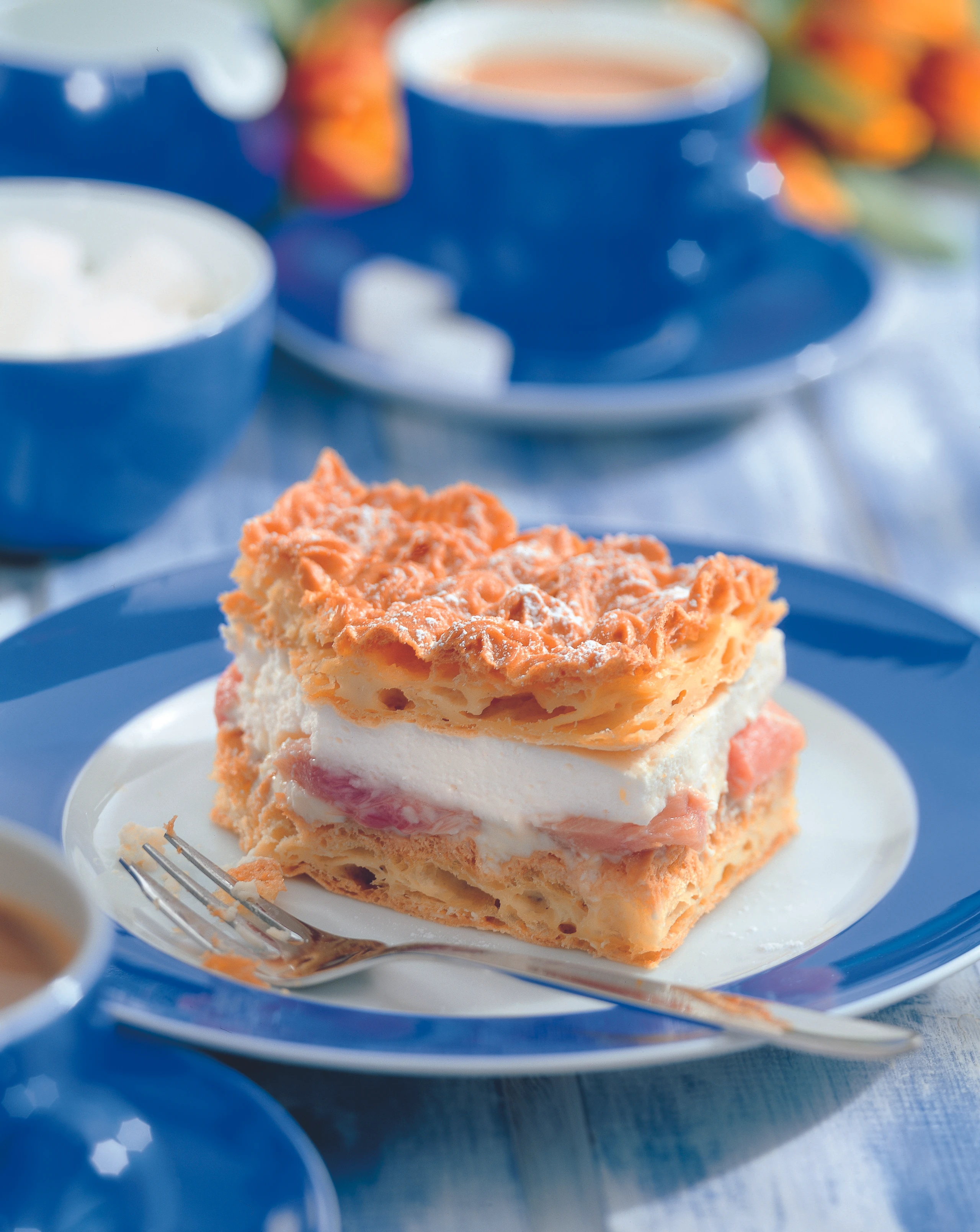 Zitronenschnitte mit Rhabarber