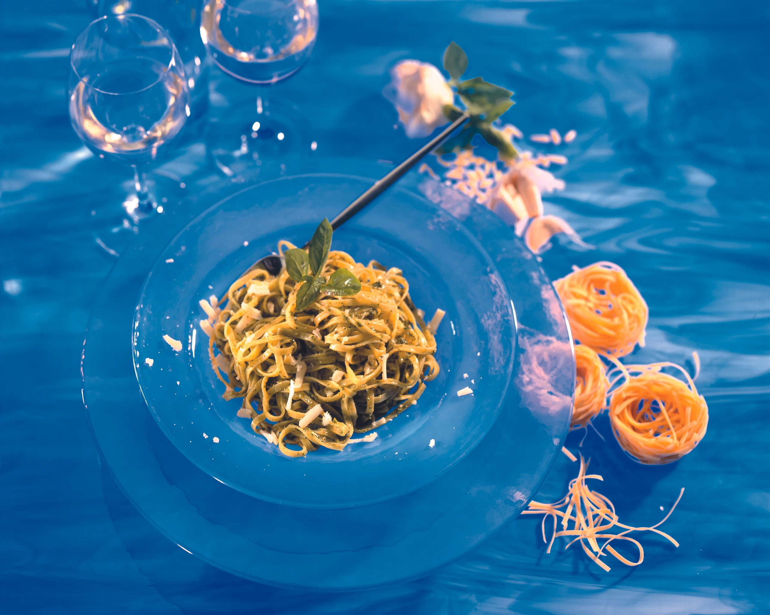 Tagliatelle alla Genovese (mit Basilikumpesto)