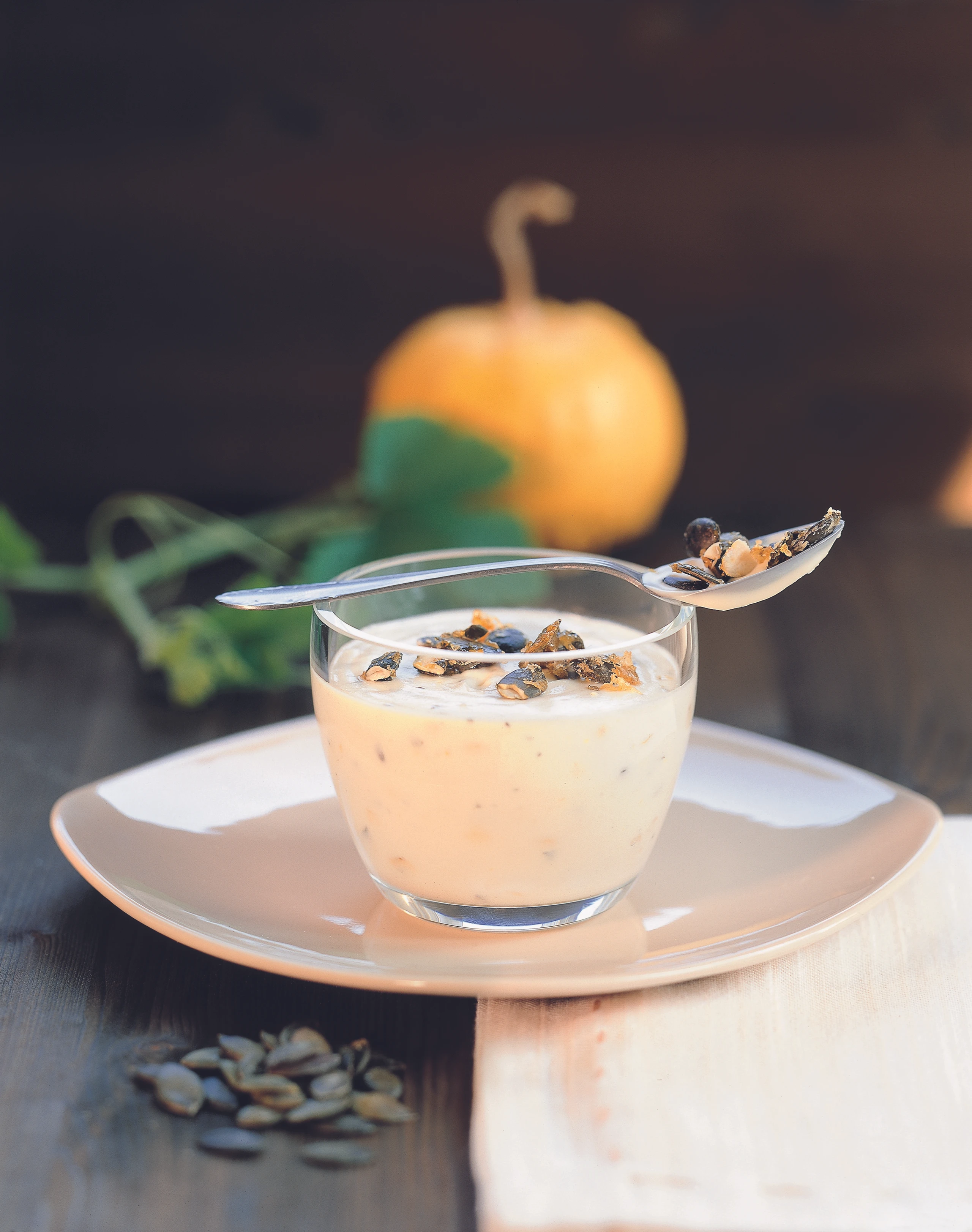 Kürbiskrokant-Schokolade-Creme