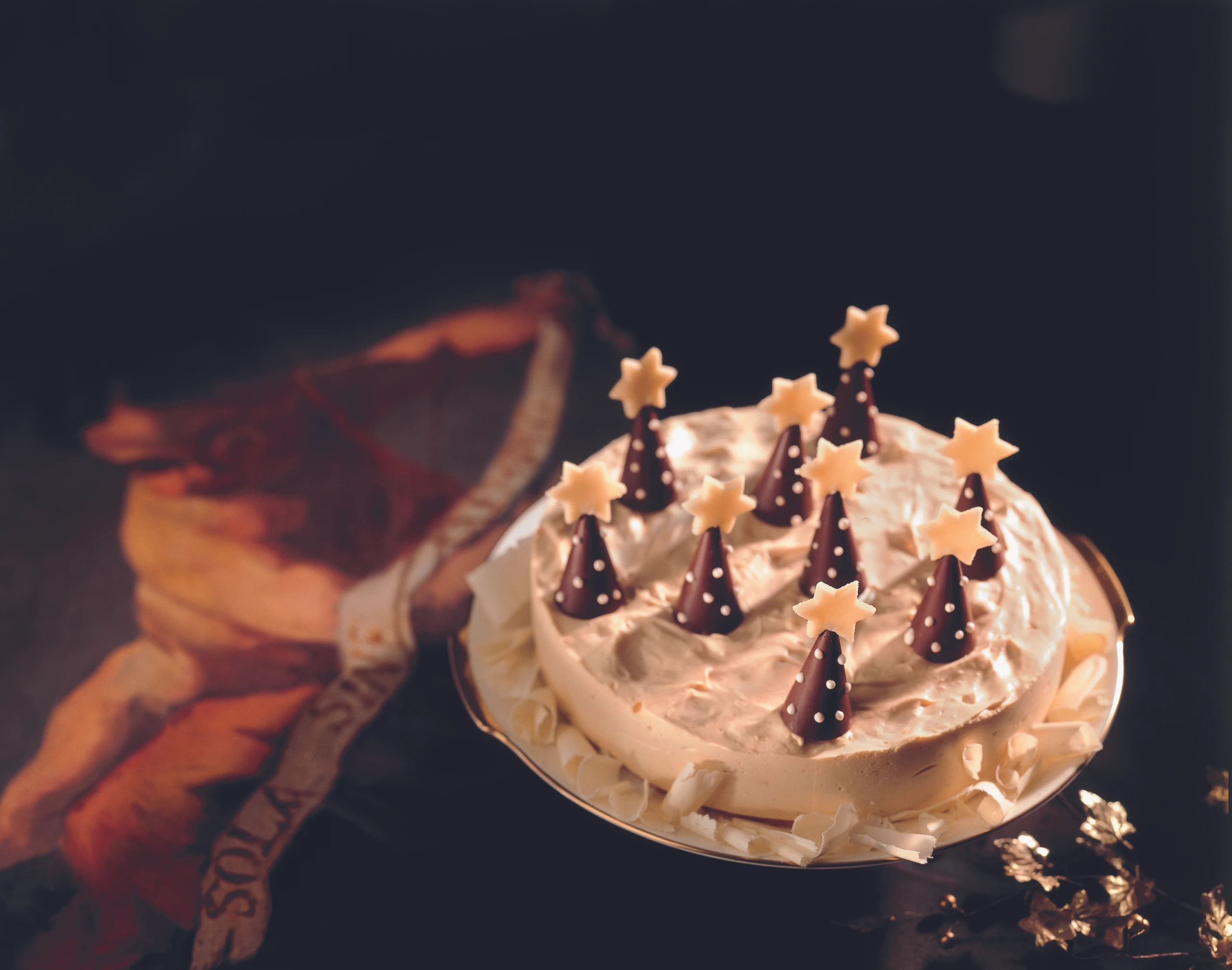 Weihnachtliche Schokolade-Karamelltorte