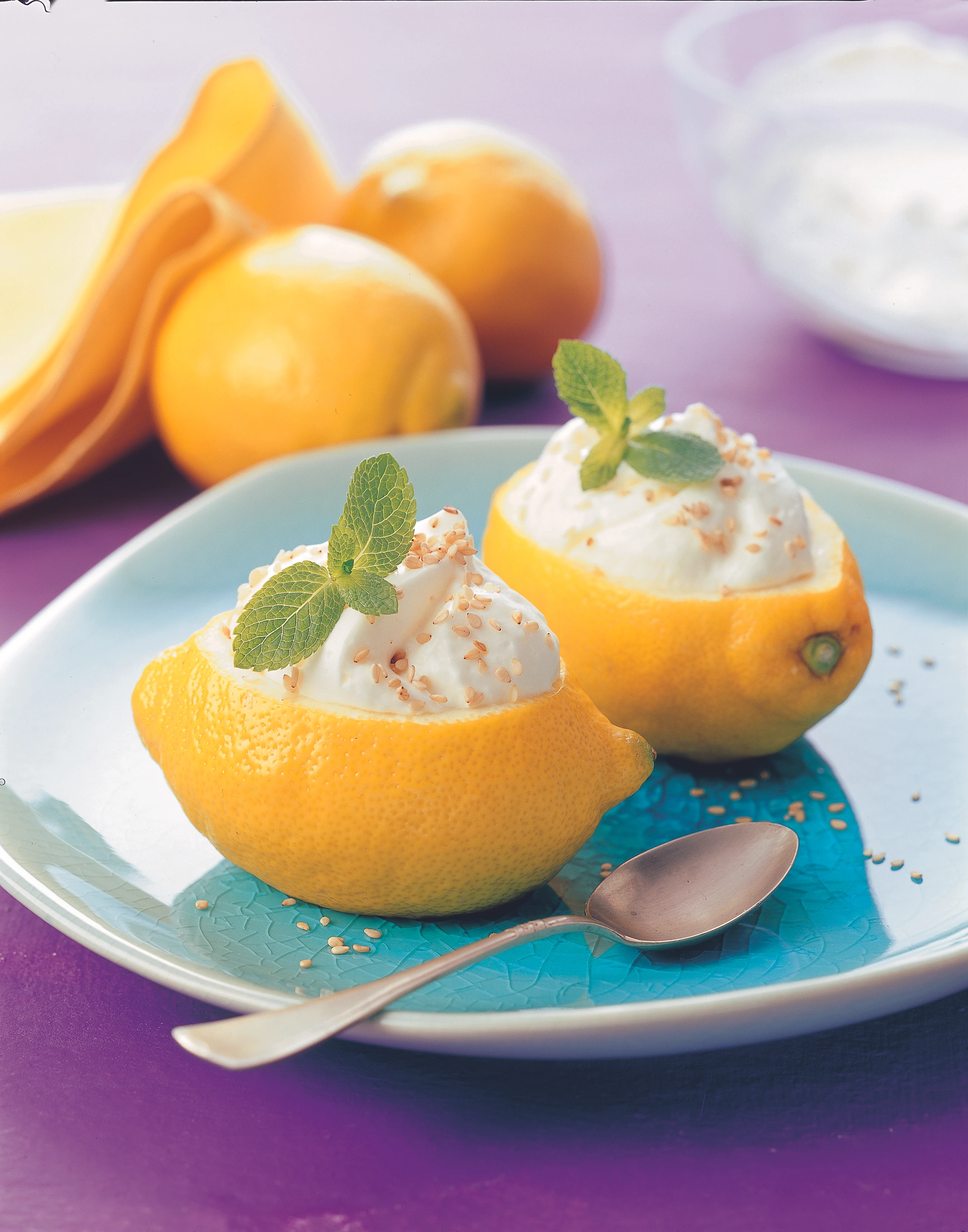 Gefüllte Zitrone mit Sesam