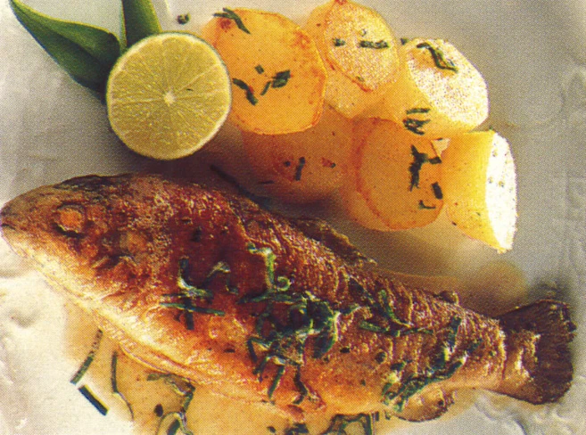 Forelle in Bärlauchbutter