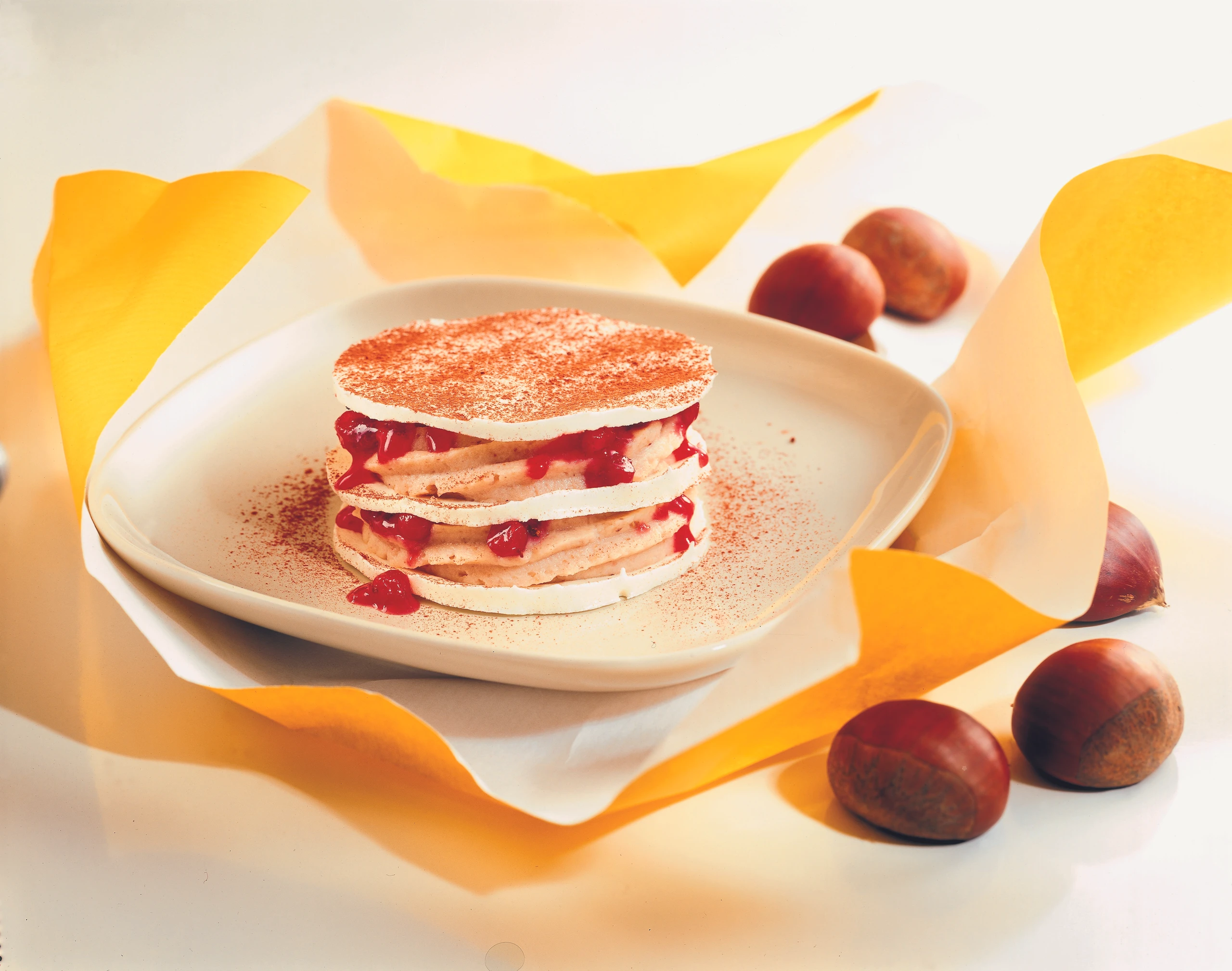 Baiser mit Maronicreme