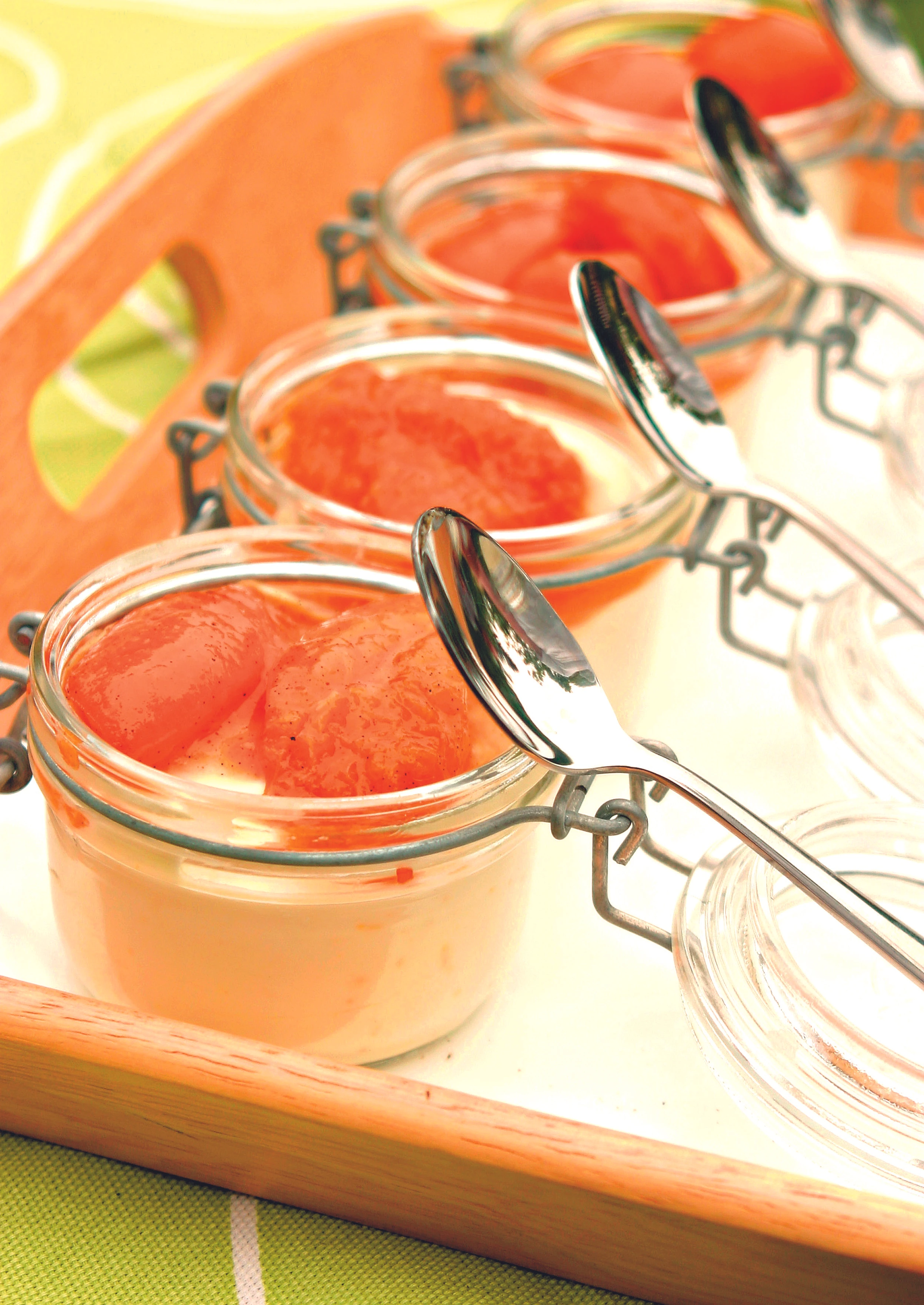 Topfenmousse mit Marillenröster