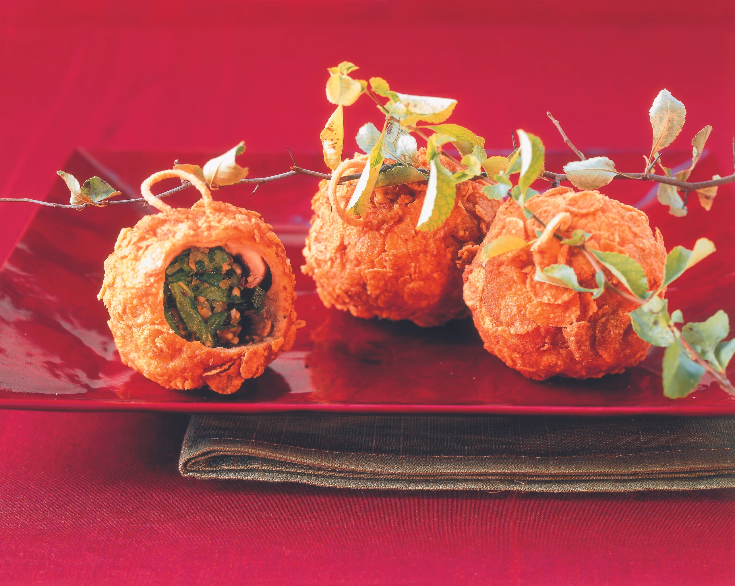 Champignon-Weihnachts-Kugeln