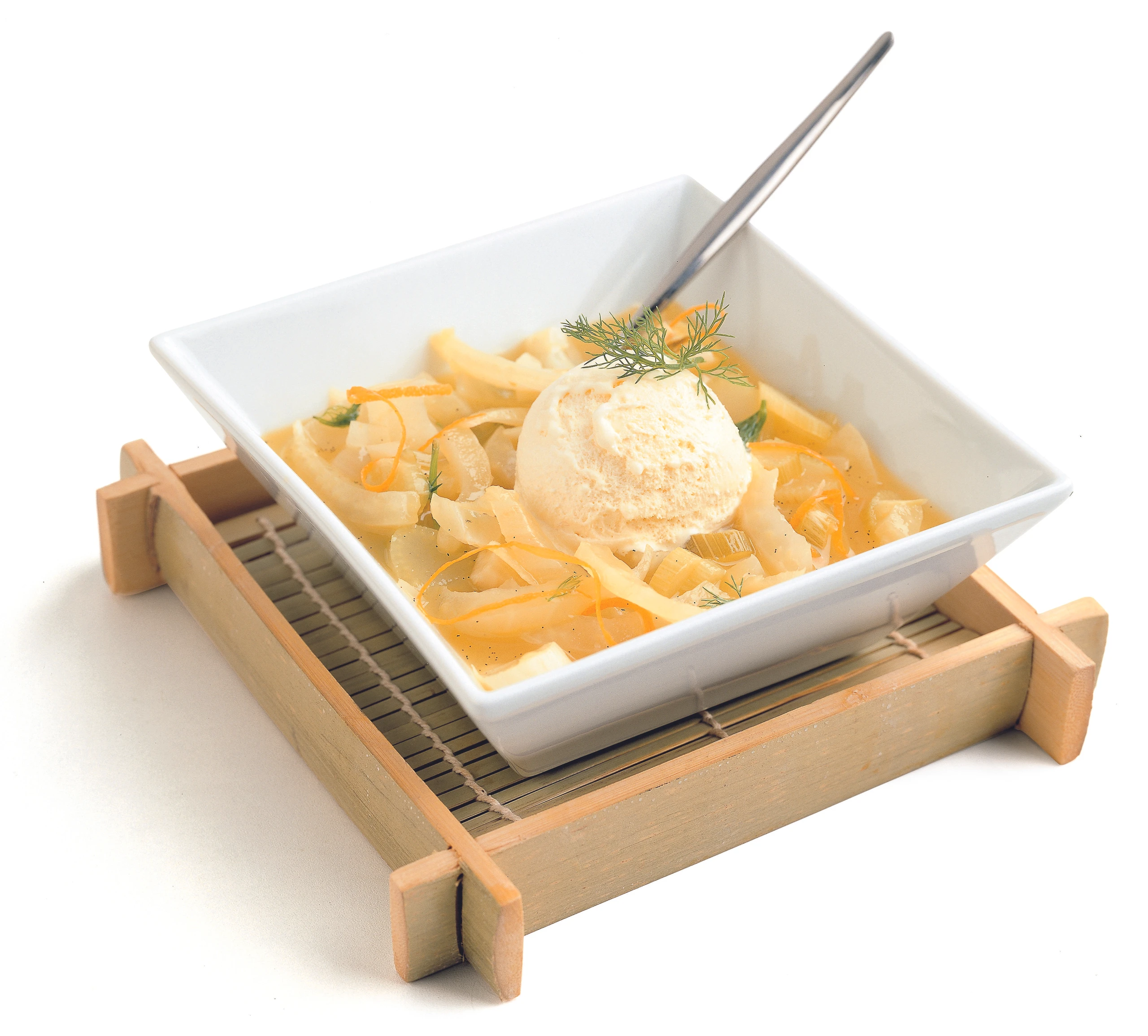 Fenchelkompott mit Vanille-Eis