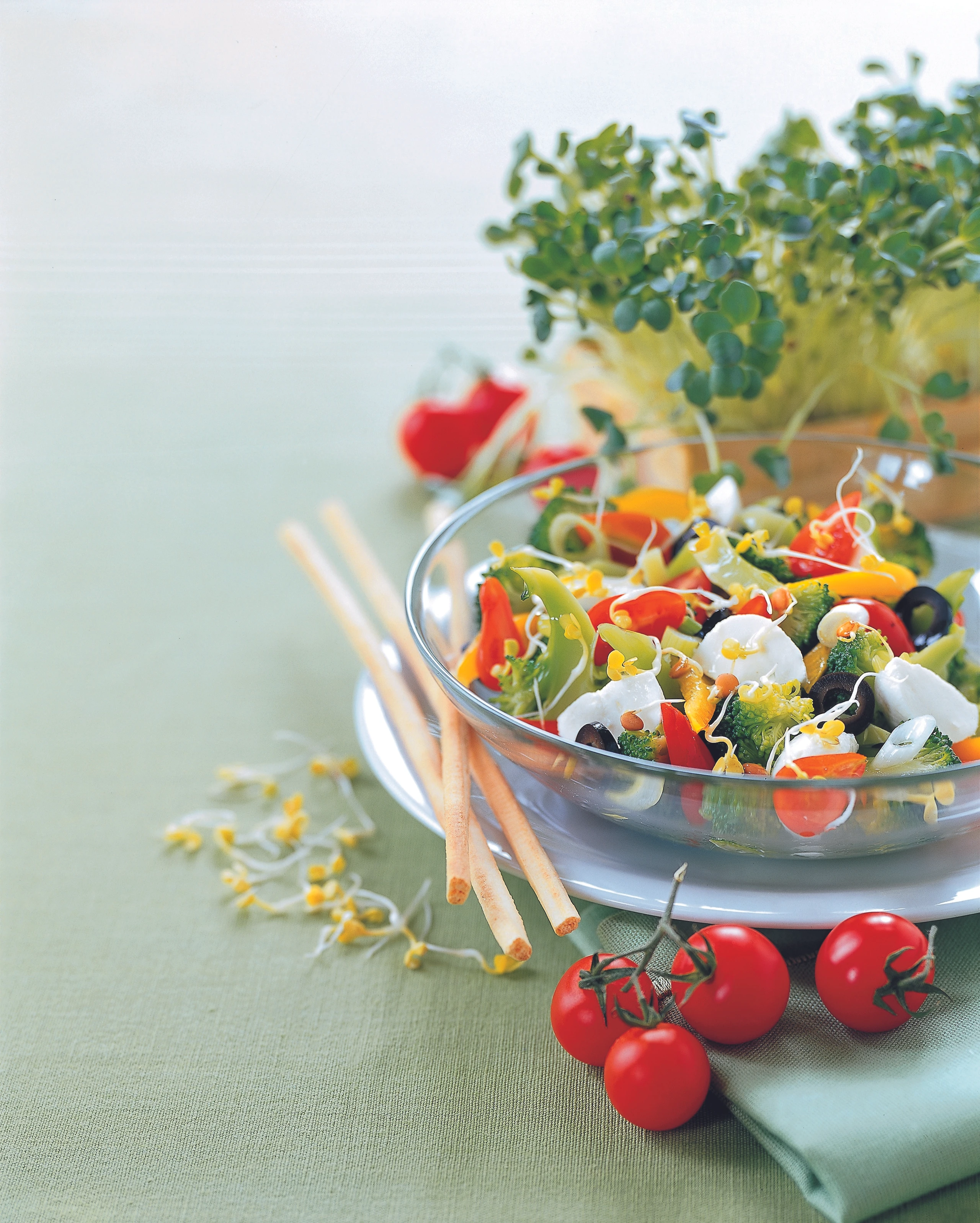Linsensprossen-Salat mit Brokkoli
