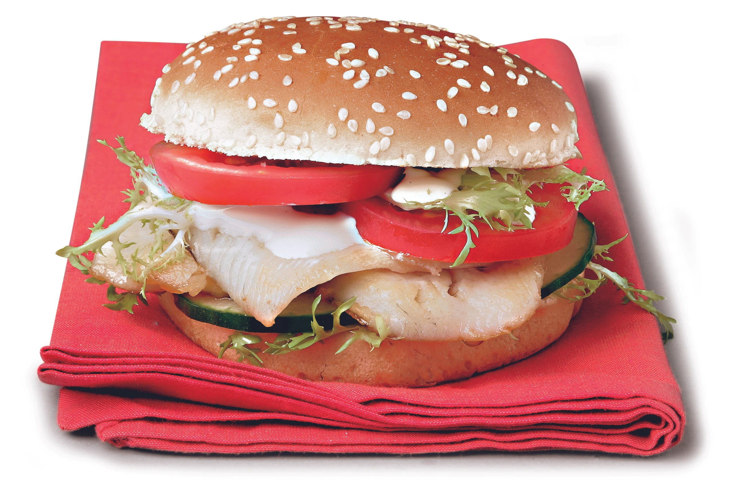 Fischburger mit Senfsauce