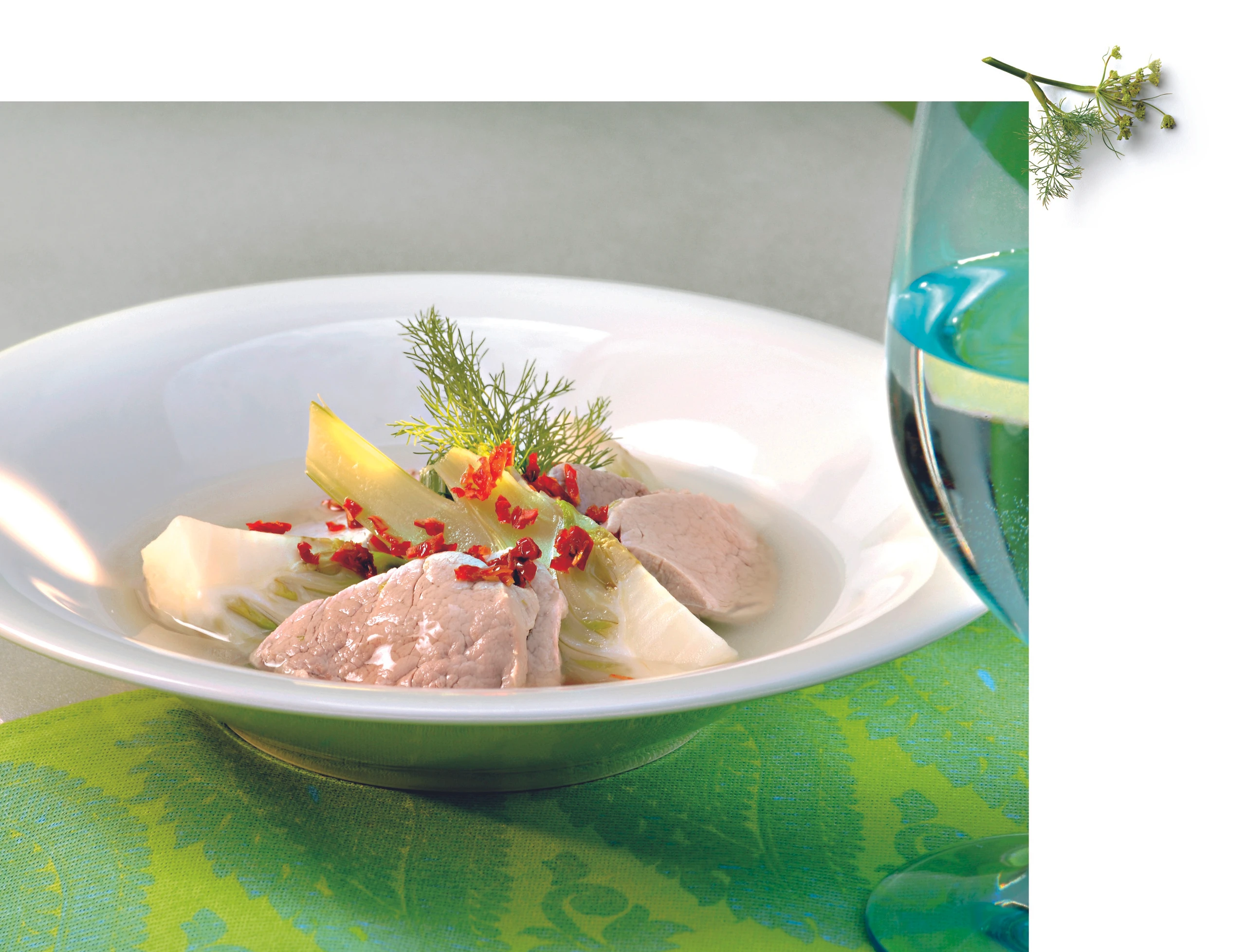 Zart gegartes Schweinsfilet mit Fenchel