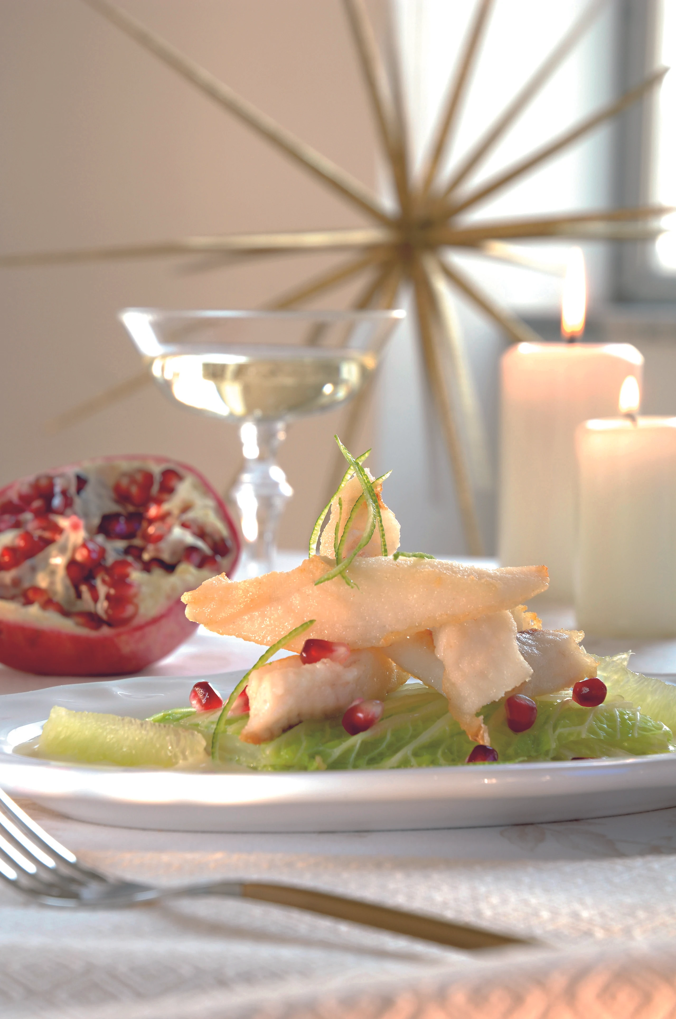 Hechtstreifen auf Chinakohl mit Limettensauce