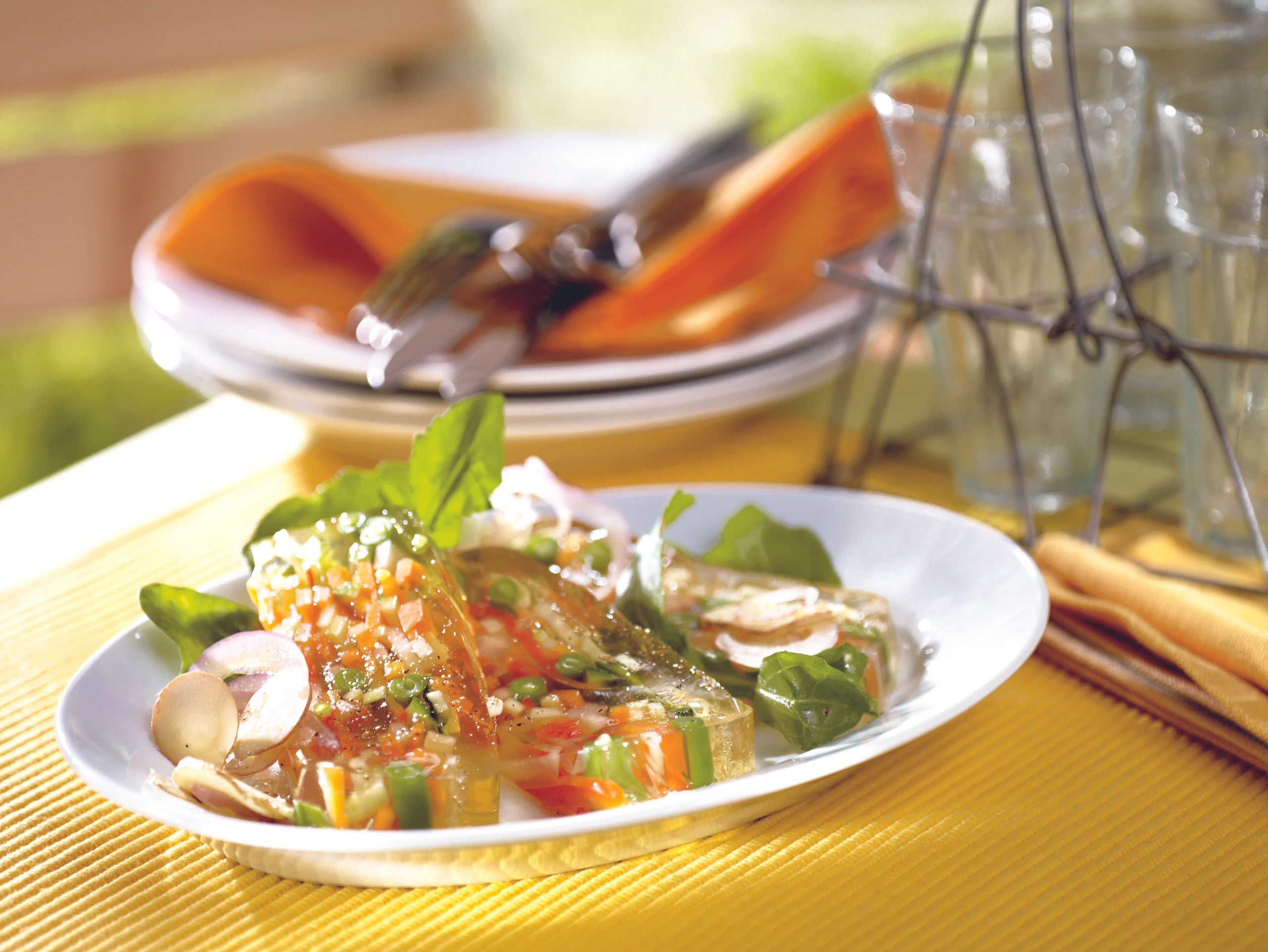 Gemüsesülzchen mit Ingwer-Marinade