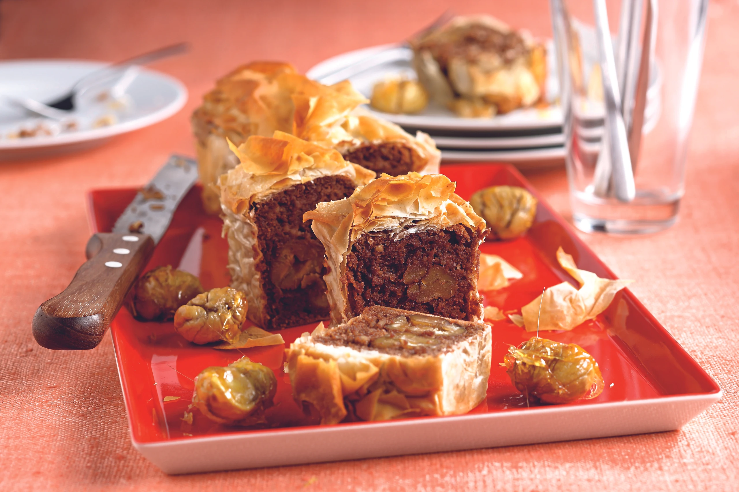 Maroni-Schokoladestrudel