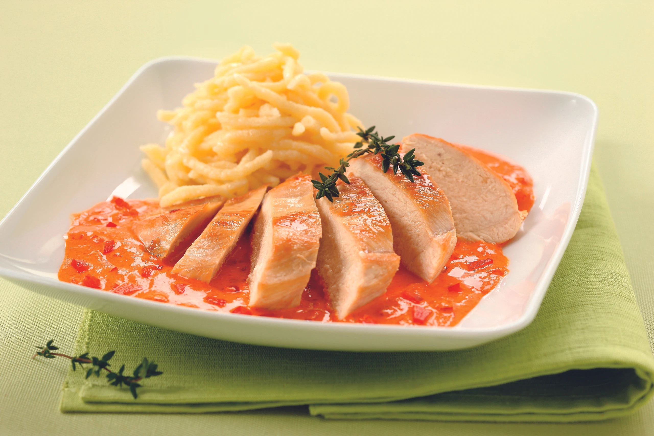 Hühnerfilet mit Paprikasauce