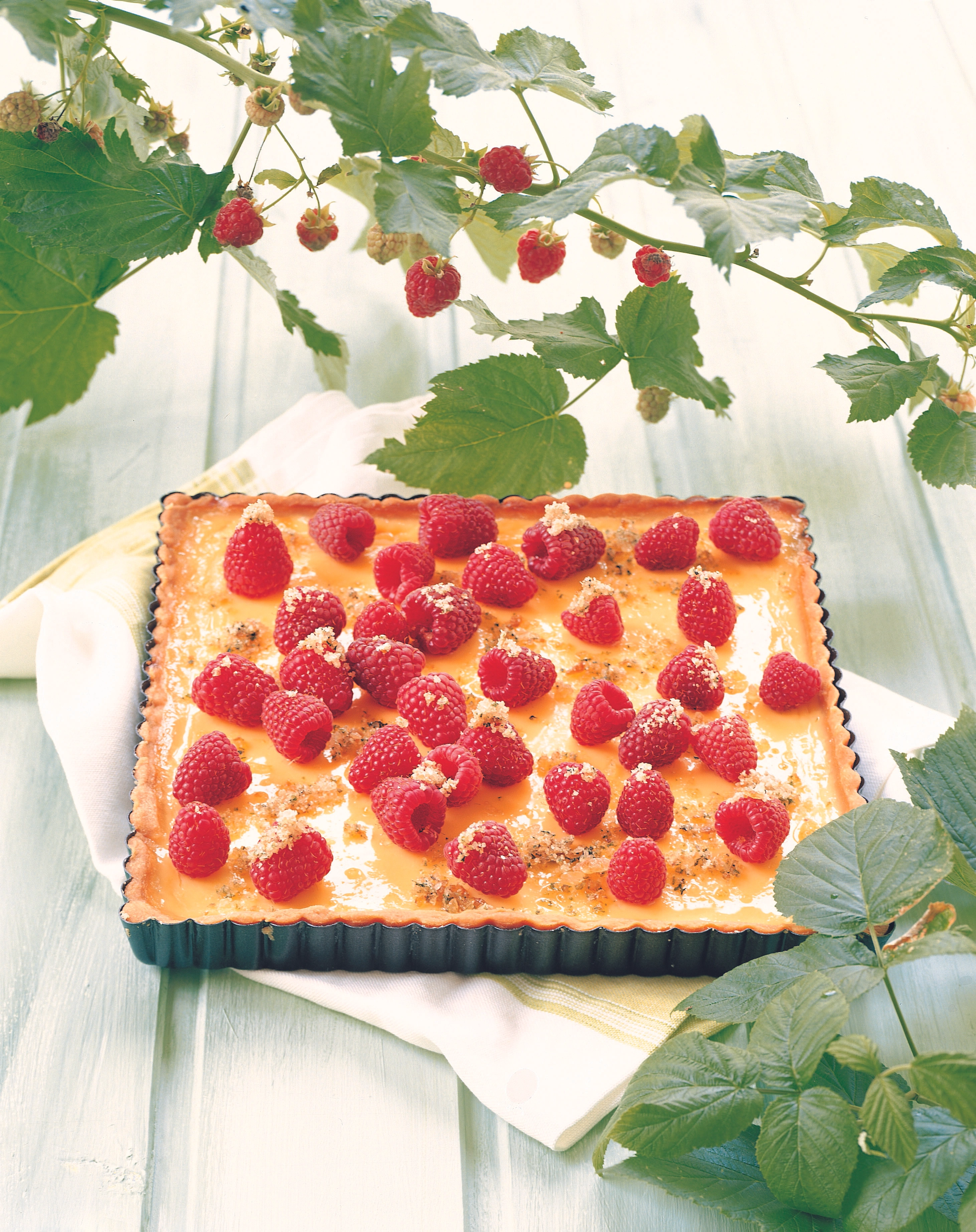 Himbeertarte mit Zitruscreme • Rezept Himbeertarte mit Zitruscreme • Rezept