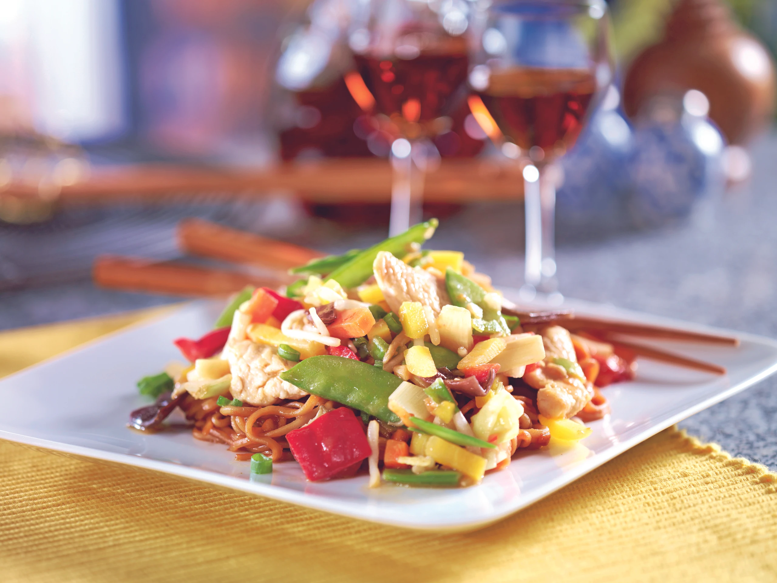 Wok mit Huhn