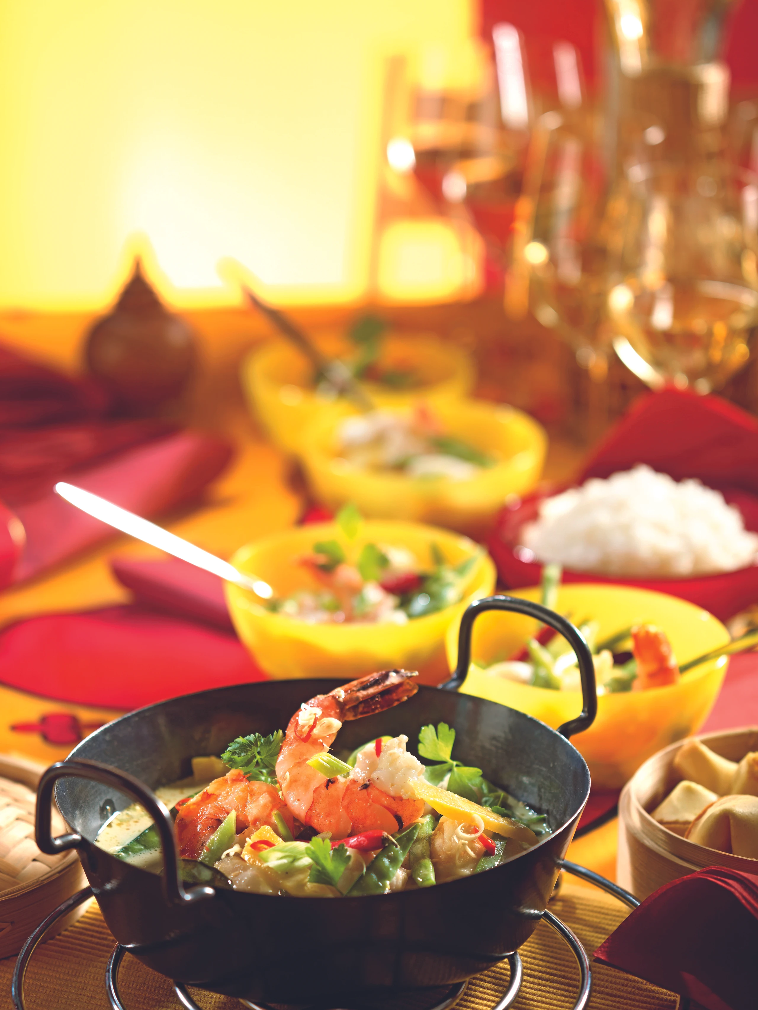 Grünes Fischcurry