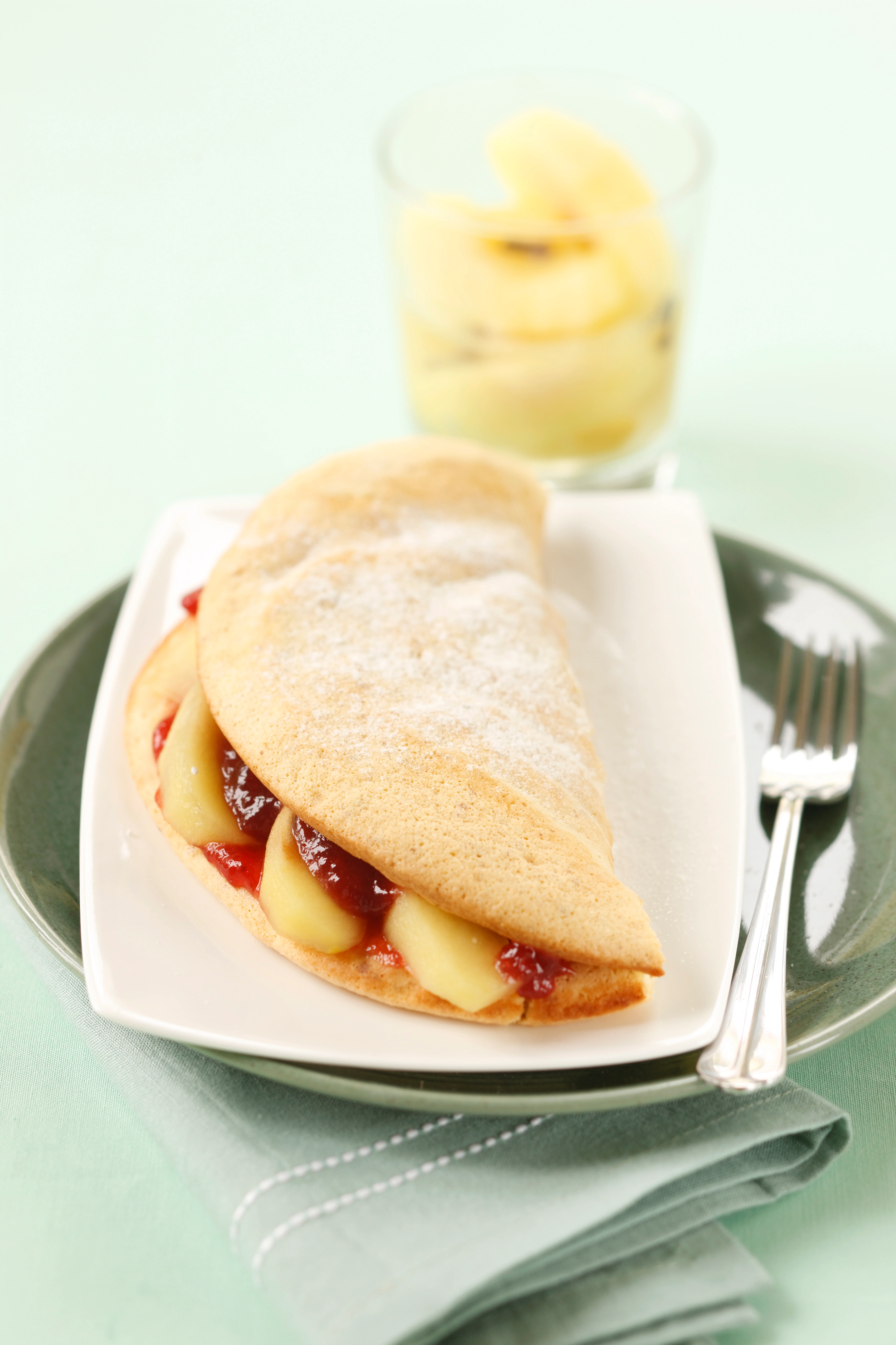 Biskuit-Omelette mit Äpfeln • Rezept Biskuit-Omelette mit Äpfeln • Rezept