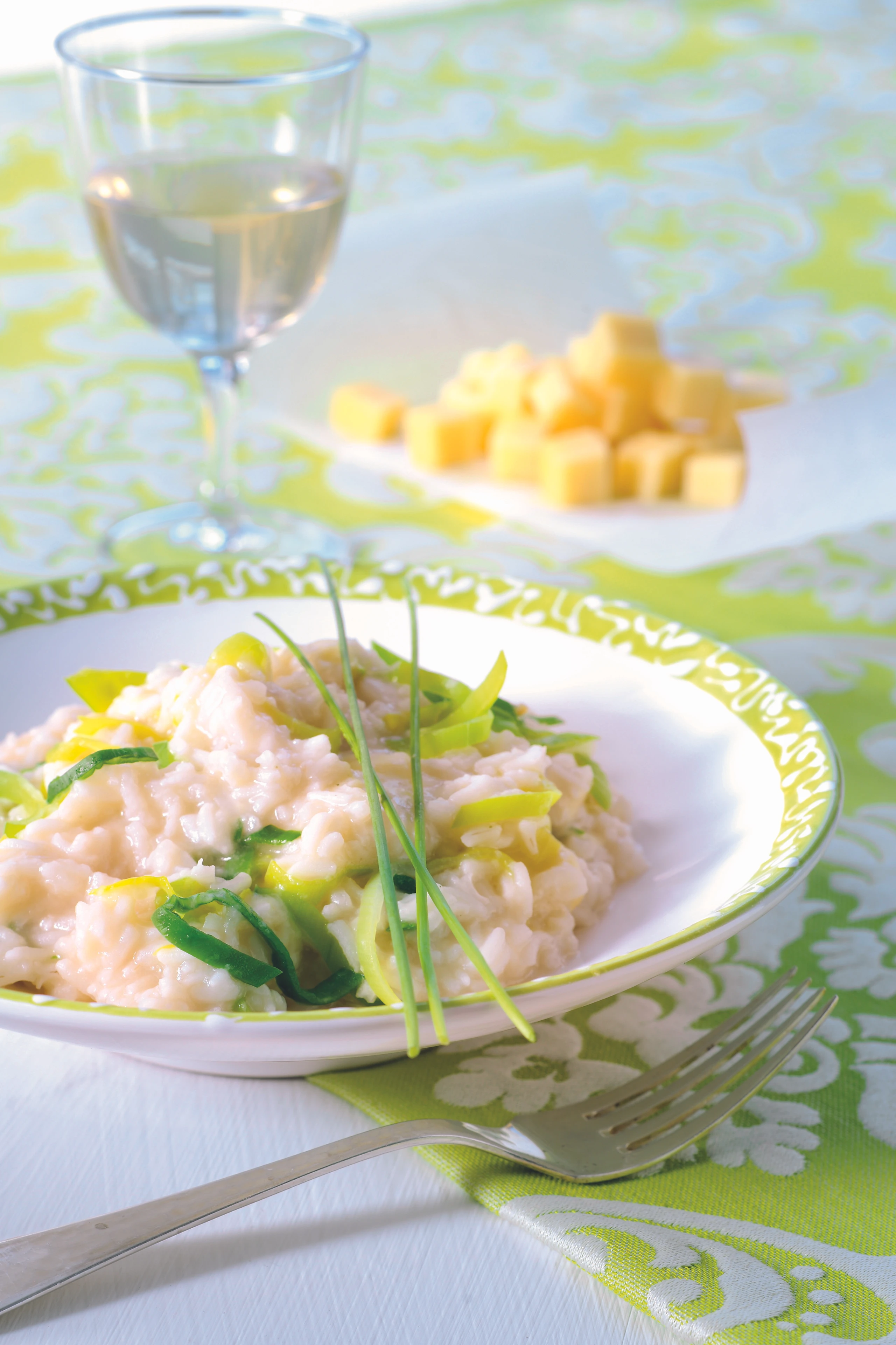 Käse-Risotto mit Lauch