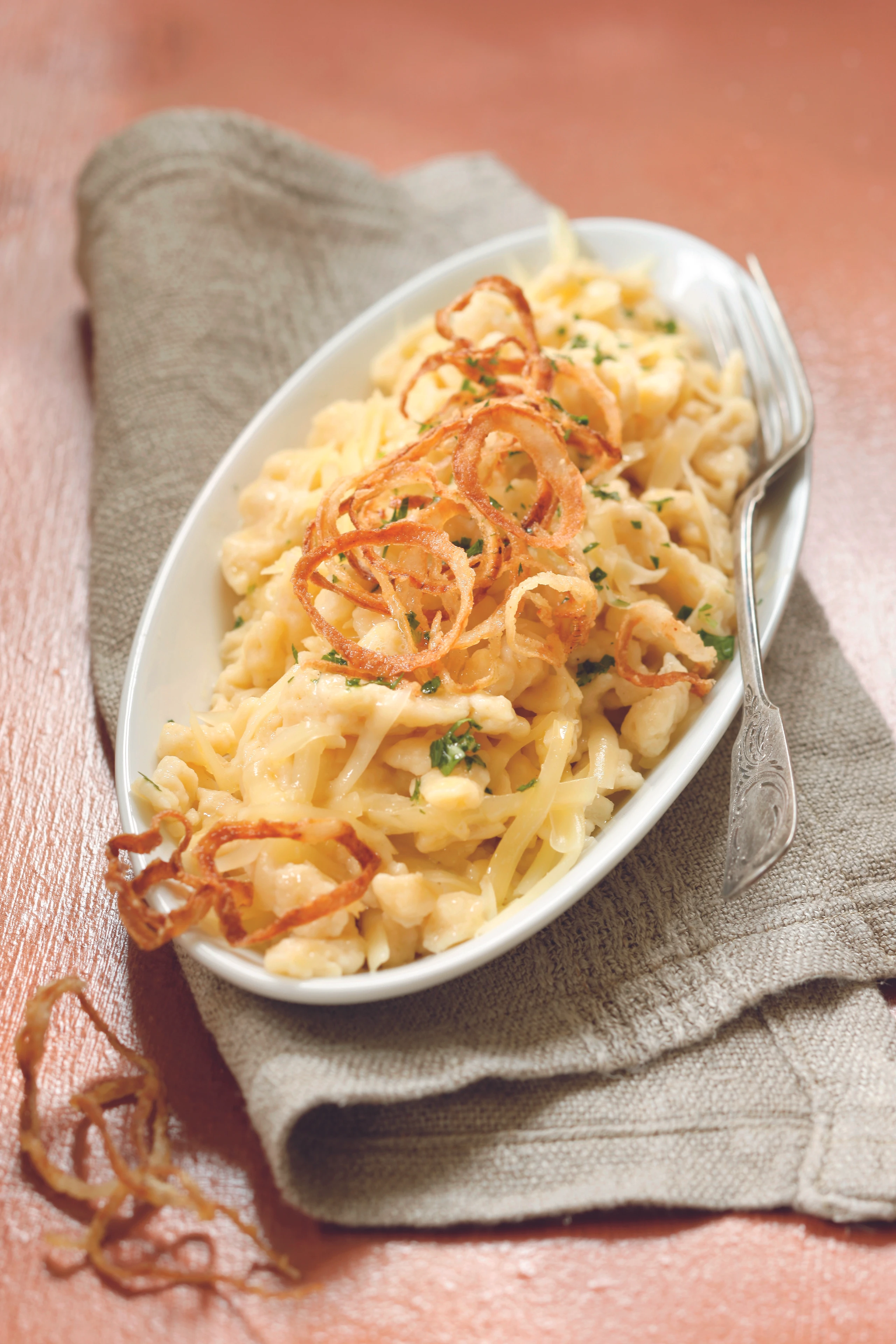 Kässpätzle mit Röstzwiebeln
