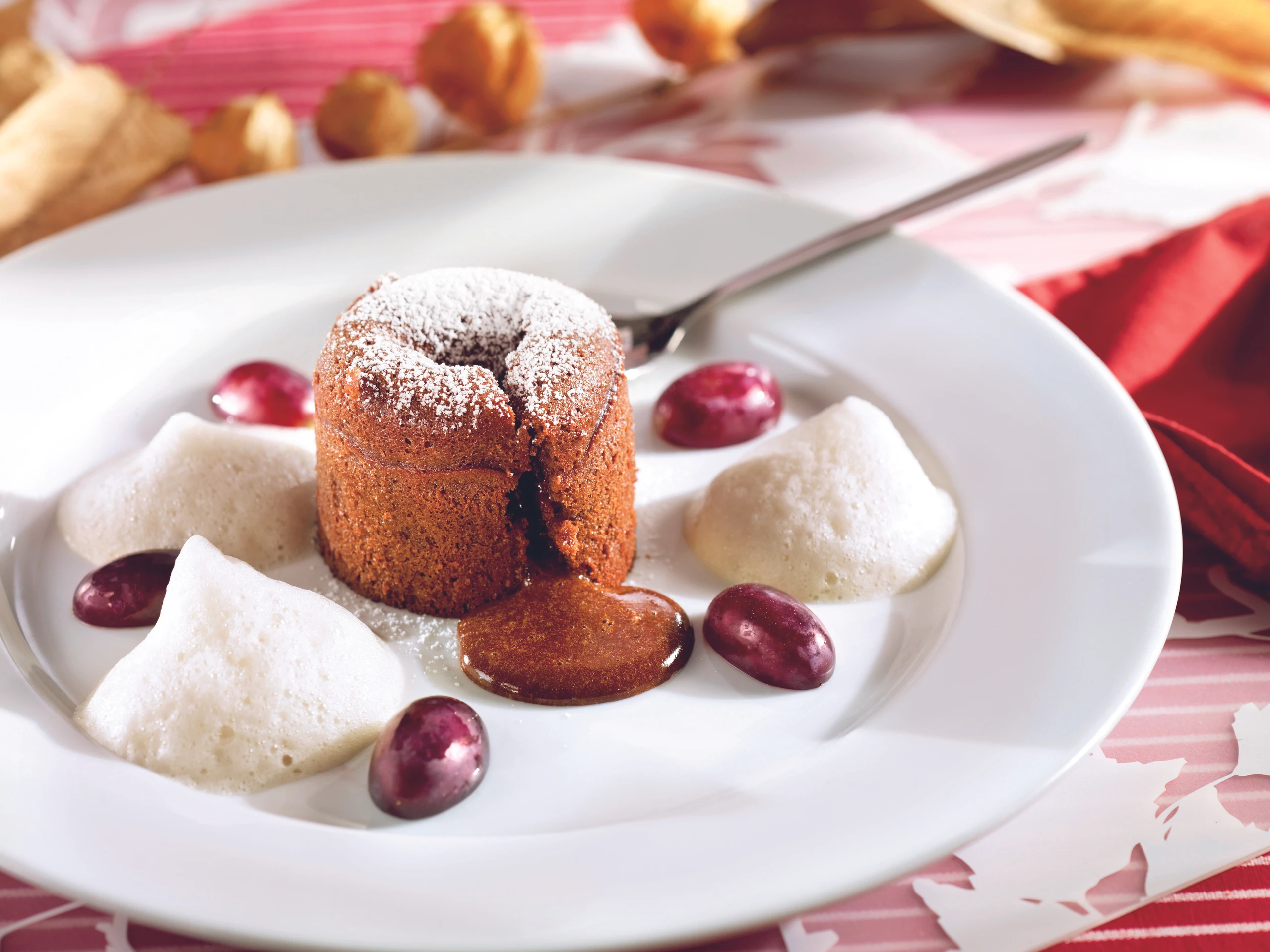 Schokokuchen mit Schilcherschaum