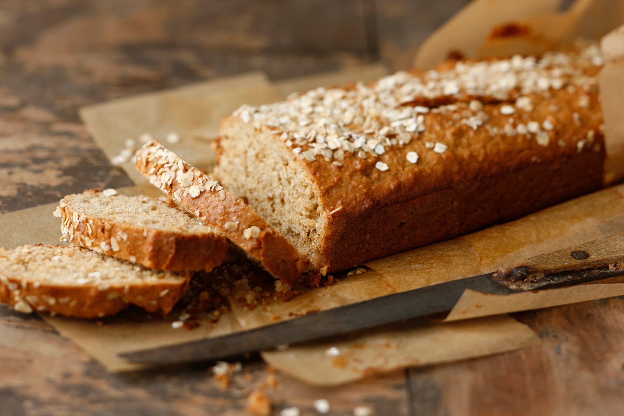 Schnelles Haferflockenbrot