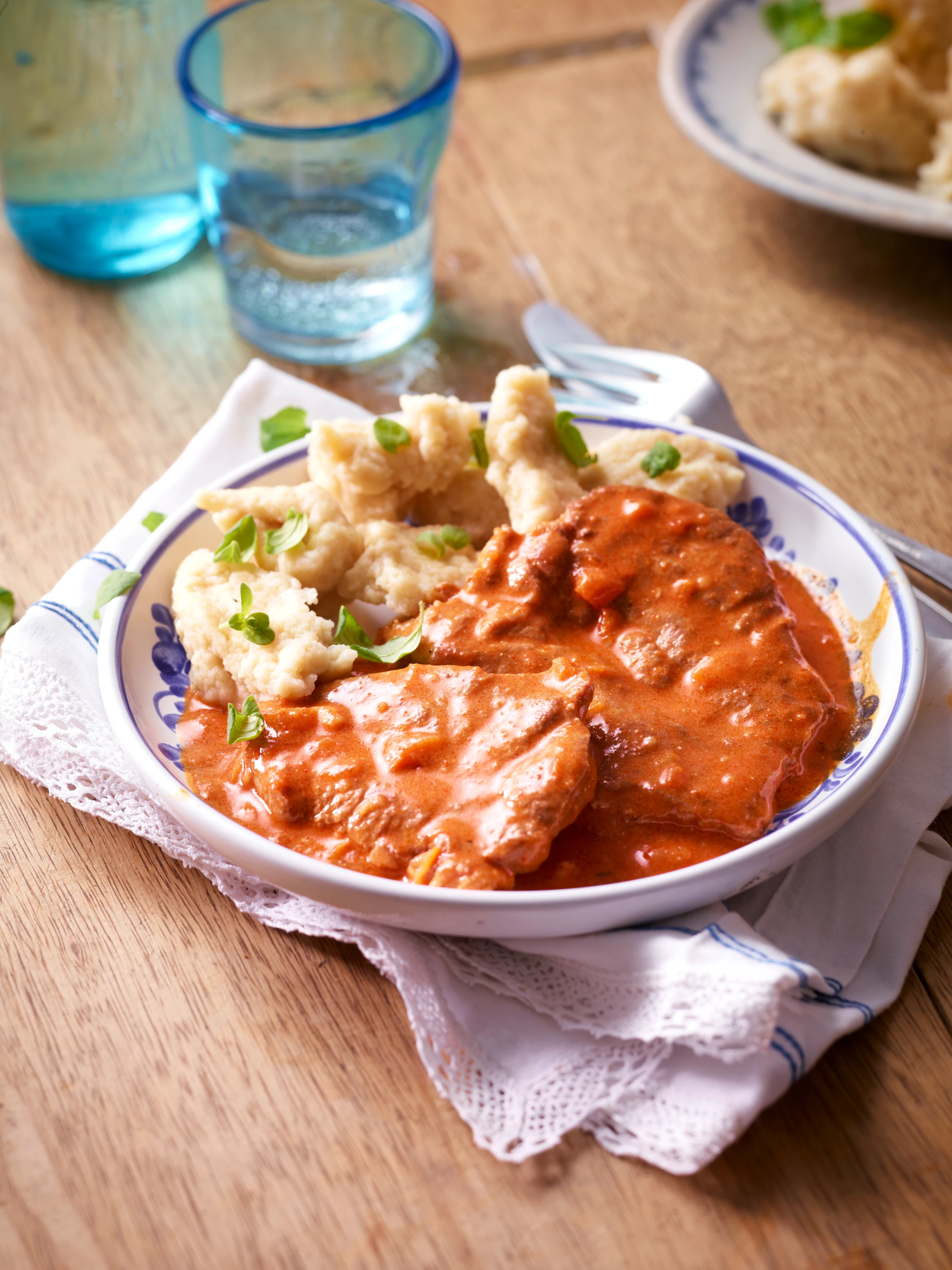 Paprikaschnitzel mit Tschipetke