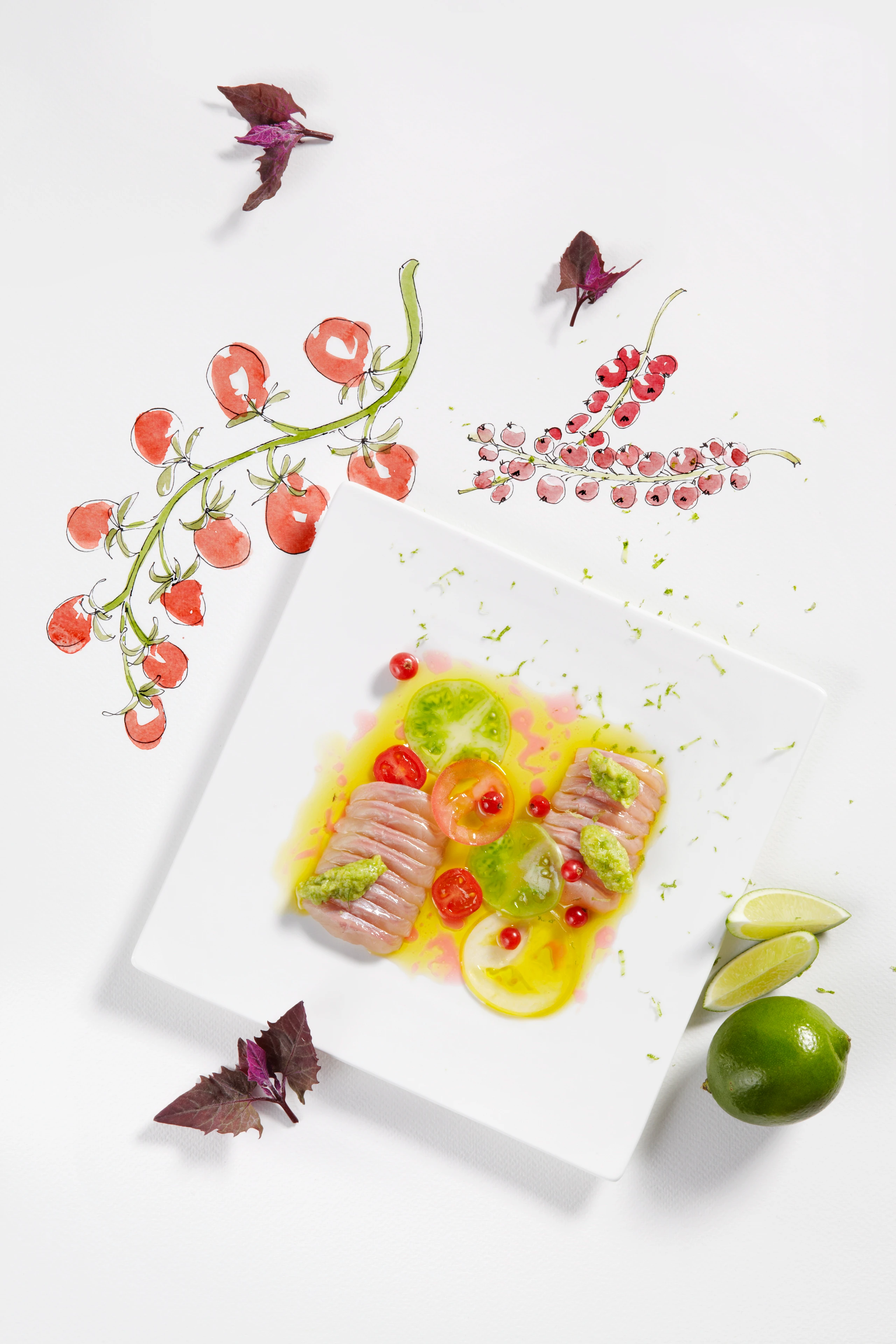 Ceviche vom Saibling mit Ribiseln