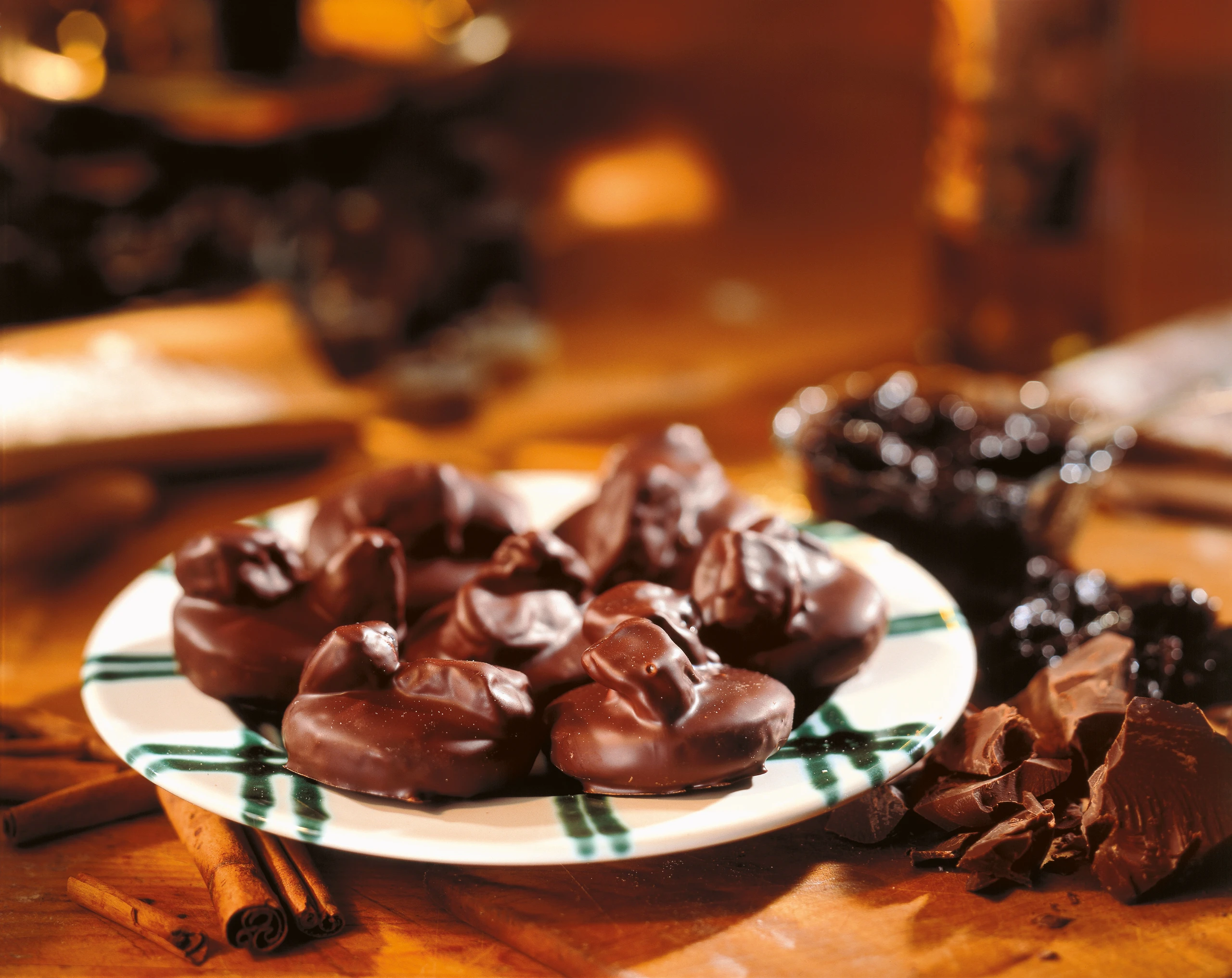 Pflaumen-Lebkuchen mit Schokolade