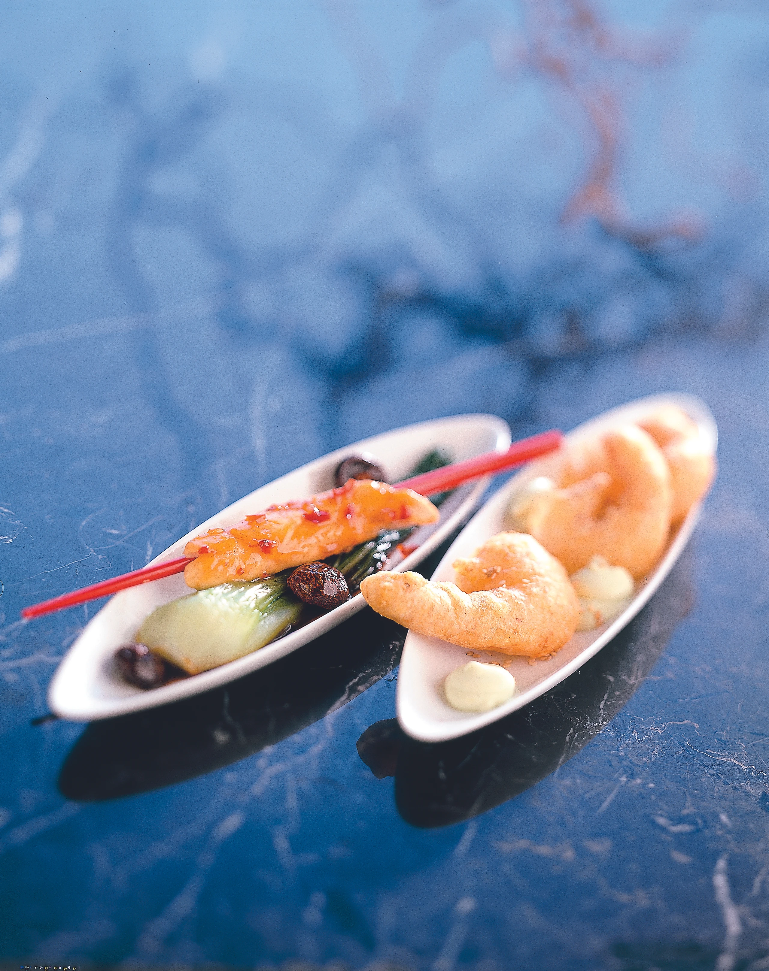 Garnelen in Sesamtempura