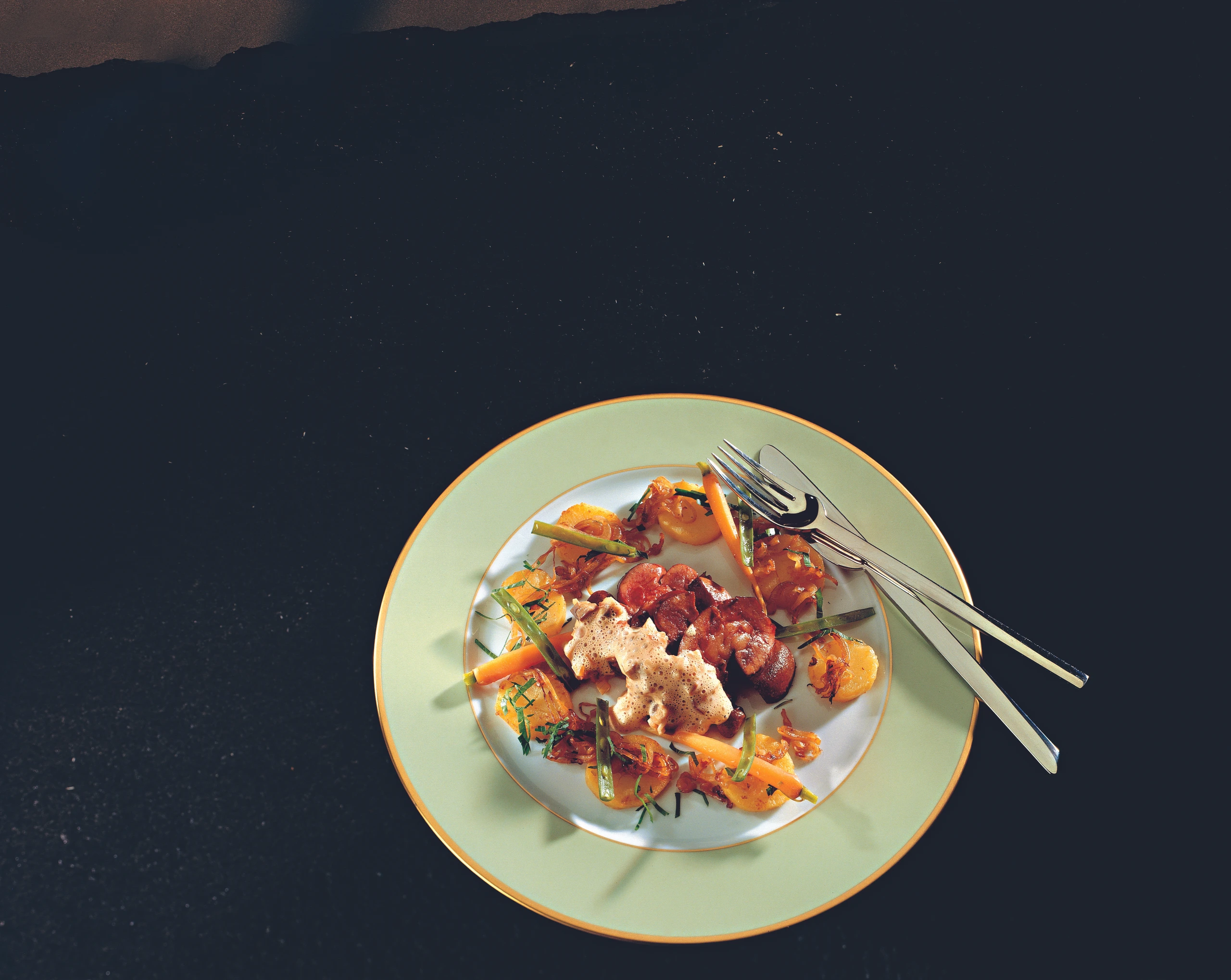 Kalbsniere mit Dijonsenf-Sauce und Lyoner Erdäpfeln