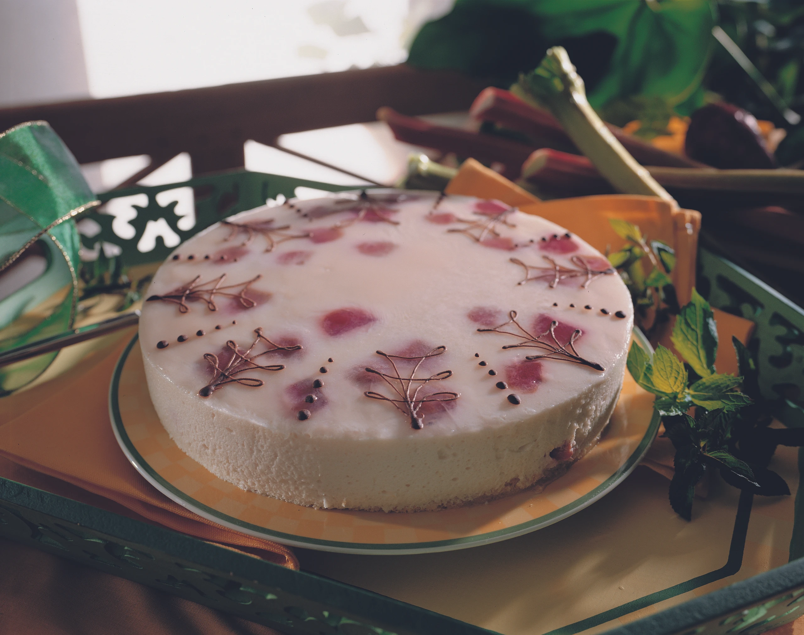 Rhabarber-Torte mit Oberscreme