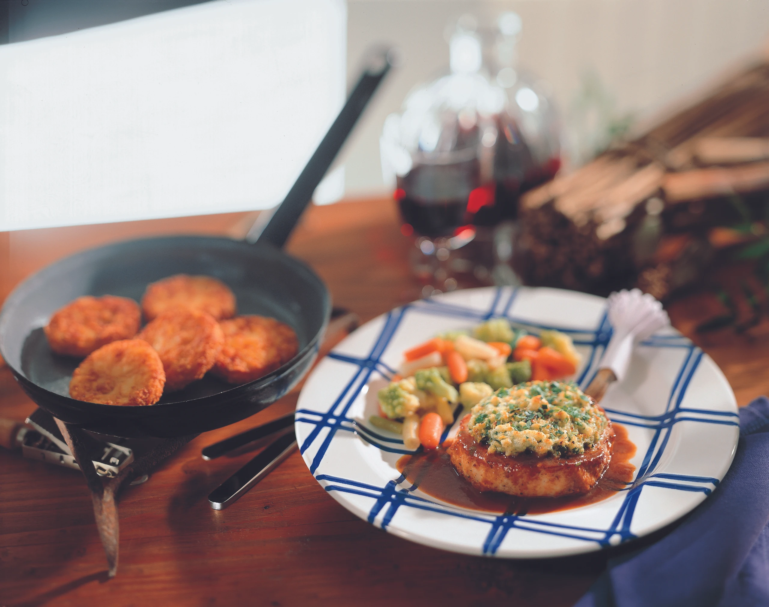 Kalbskoteletts mit Kräuterkruste