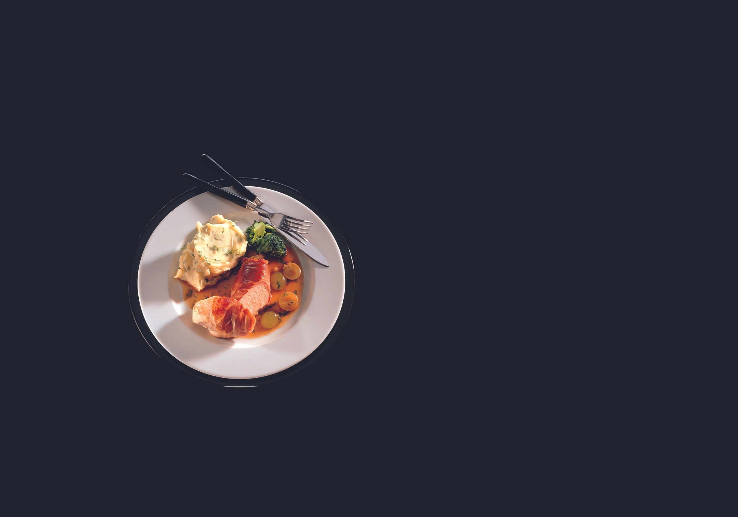 Gebratene Hühnerfilets mit Traubensauce